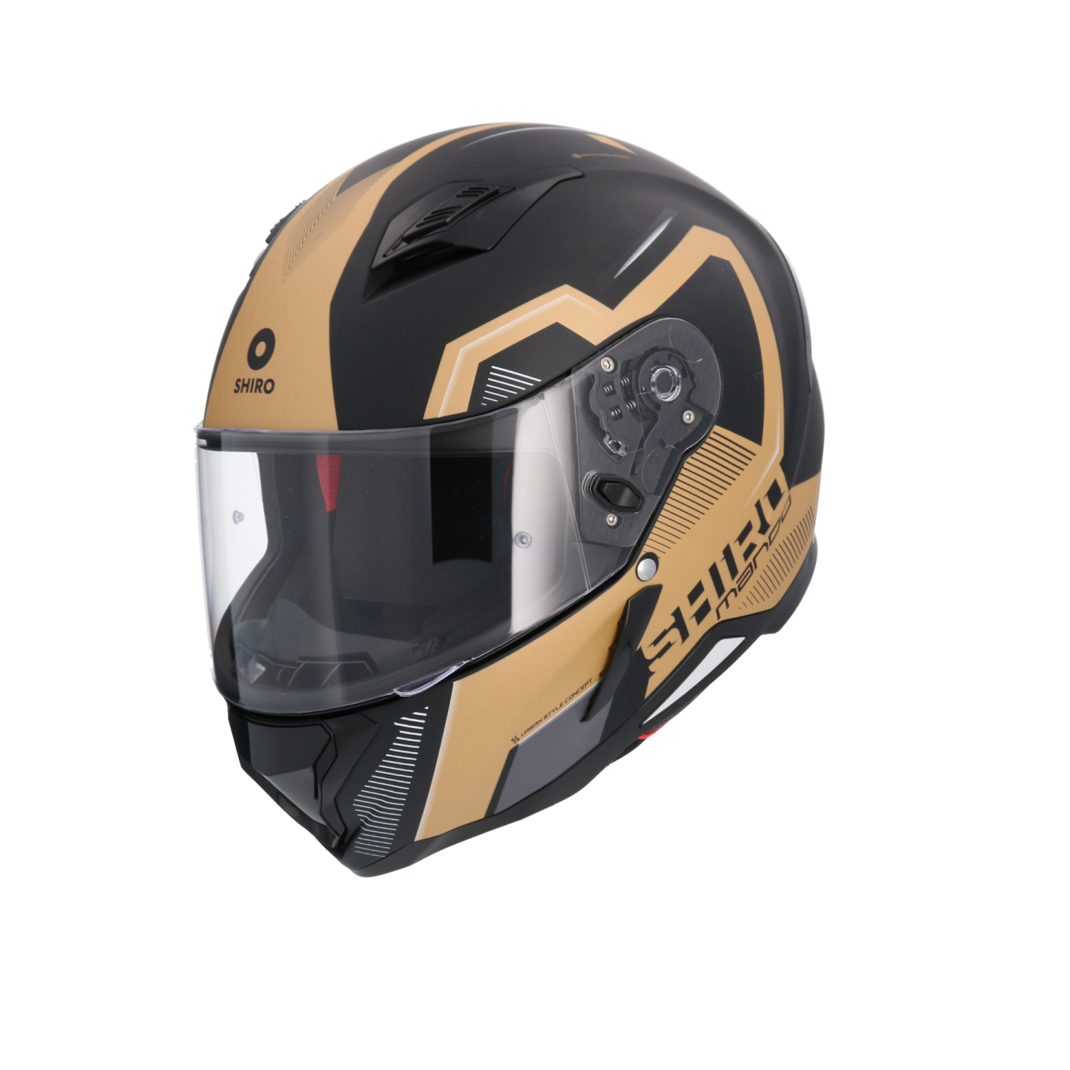 CASCO SHIRO HUNTER MANDO MATT BLACK/GOLD