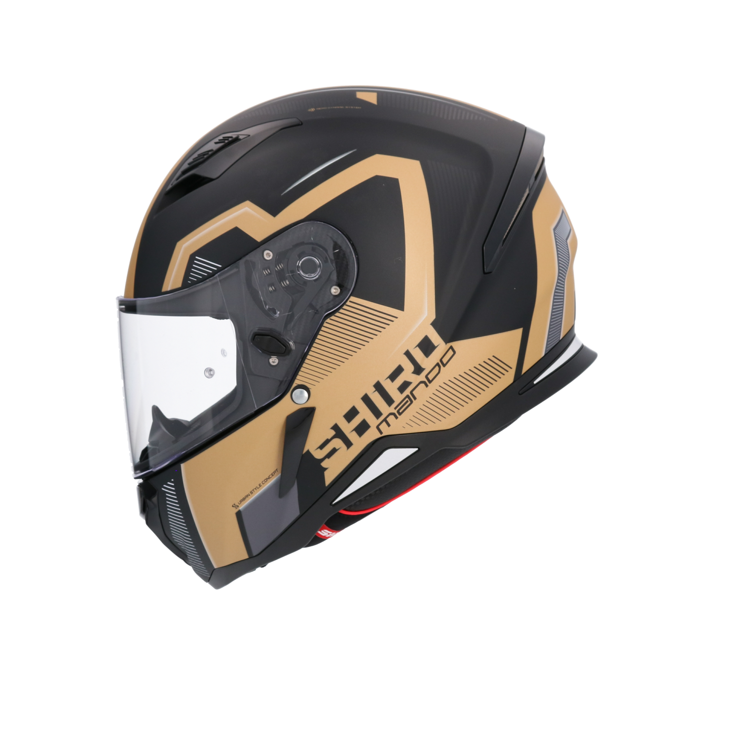 CASCO SHIRO HUNTER MANDO MATT BLACK/GOLD