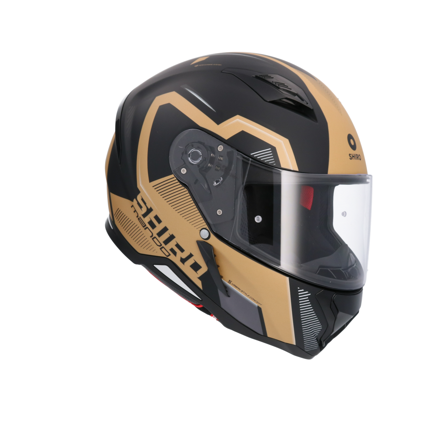 CASCO SHIRO HUNTER MANDO MATT BLACK/GOLD