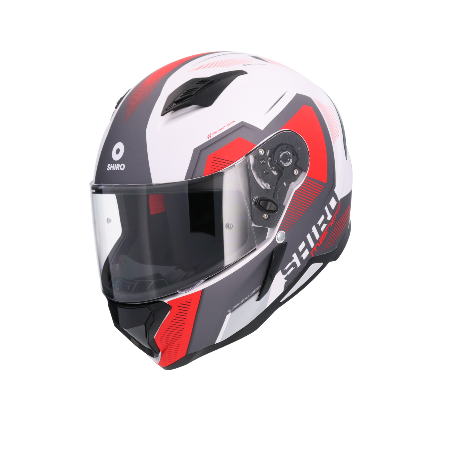 CASCO SHIRO HUNTER MANDO MATT PEARL/RED
