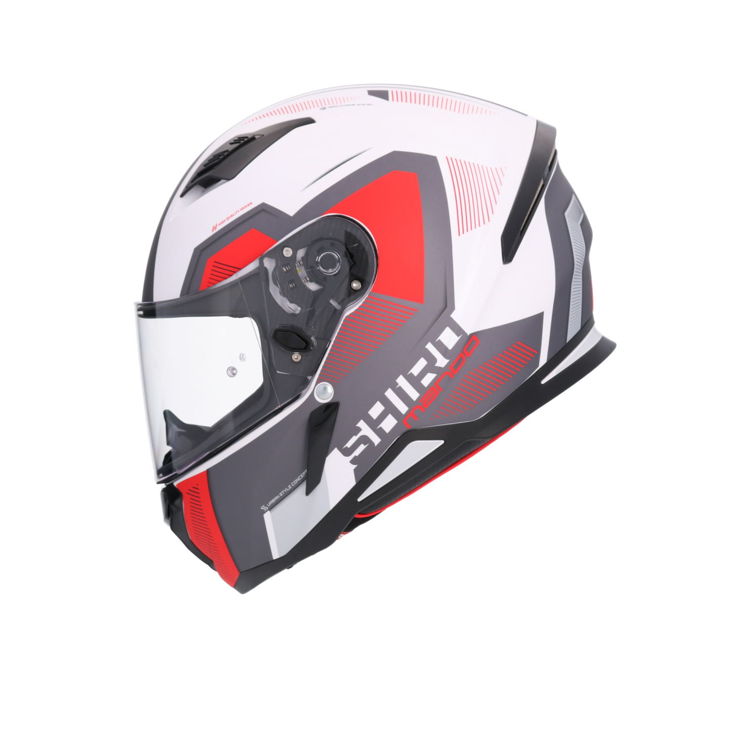 CASCO SHIRO HUNTER MANDO MATT PEARL/RED