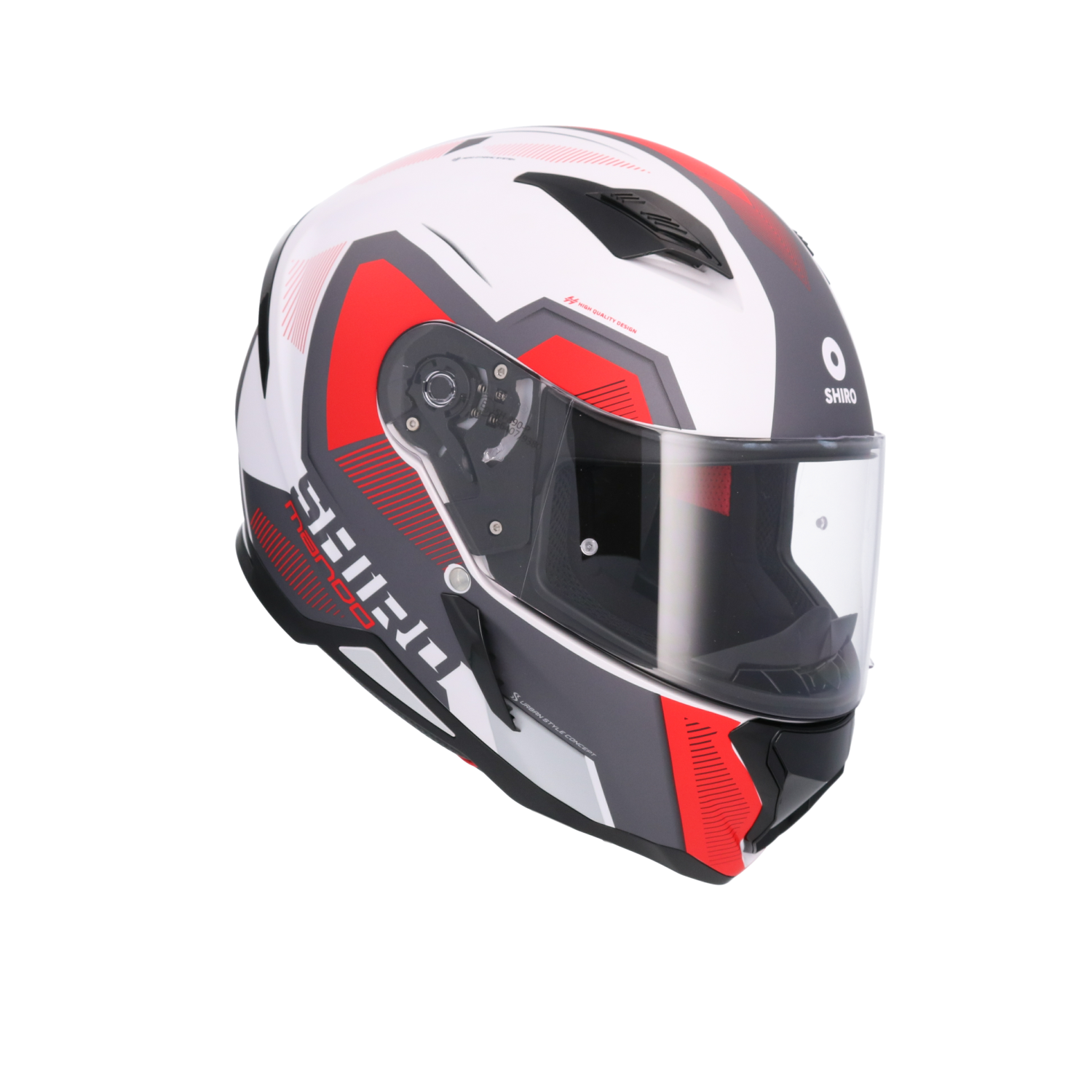 CASCO SHIRO HUNTER MANDO MATT PEARL/RED