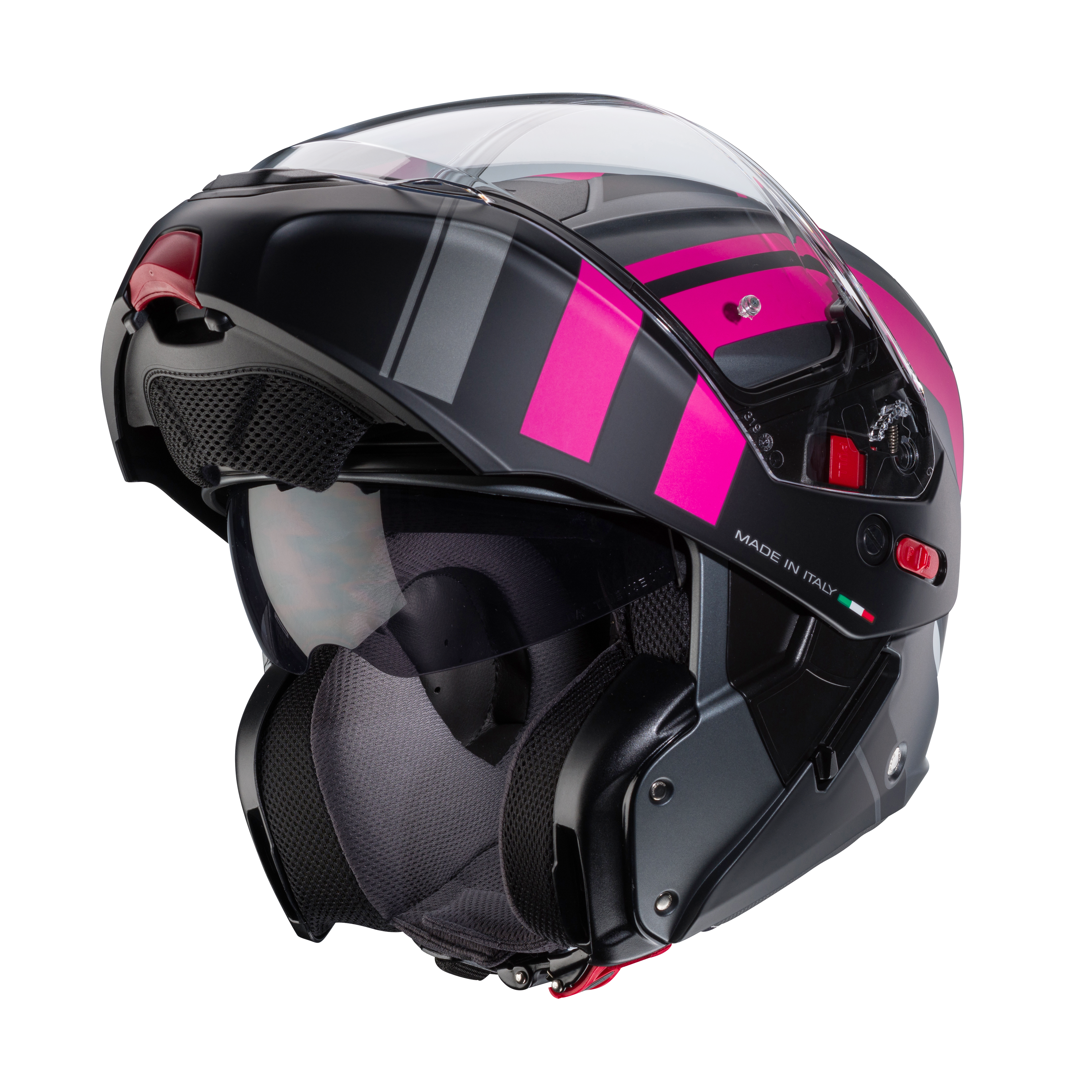 CASCO CABERG HORUS X ROAD MATT GUN METAL/BLACK/FUCHSIA