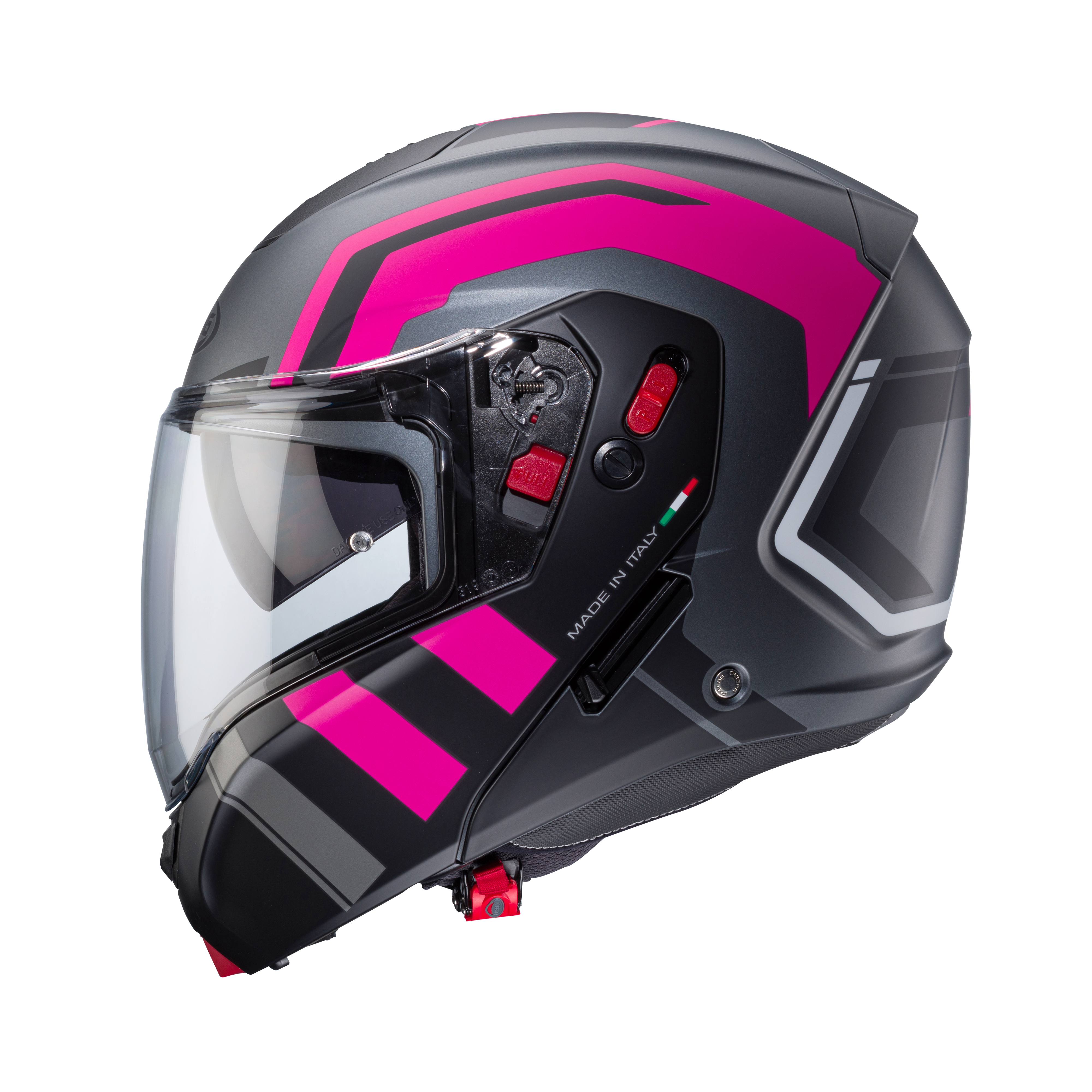 CASCO CABERG HORUS X ROAD MATT GUN METAL/BLACK/FUCHSIA