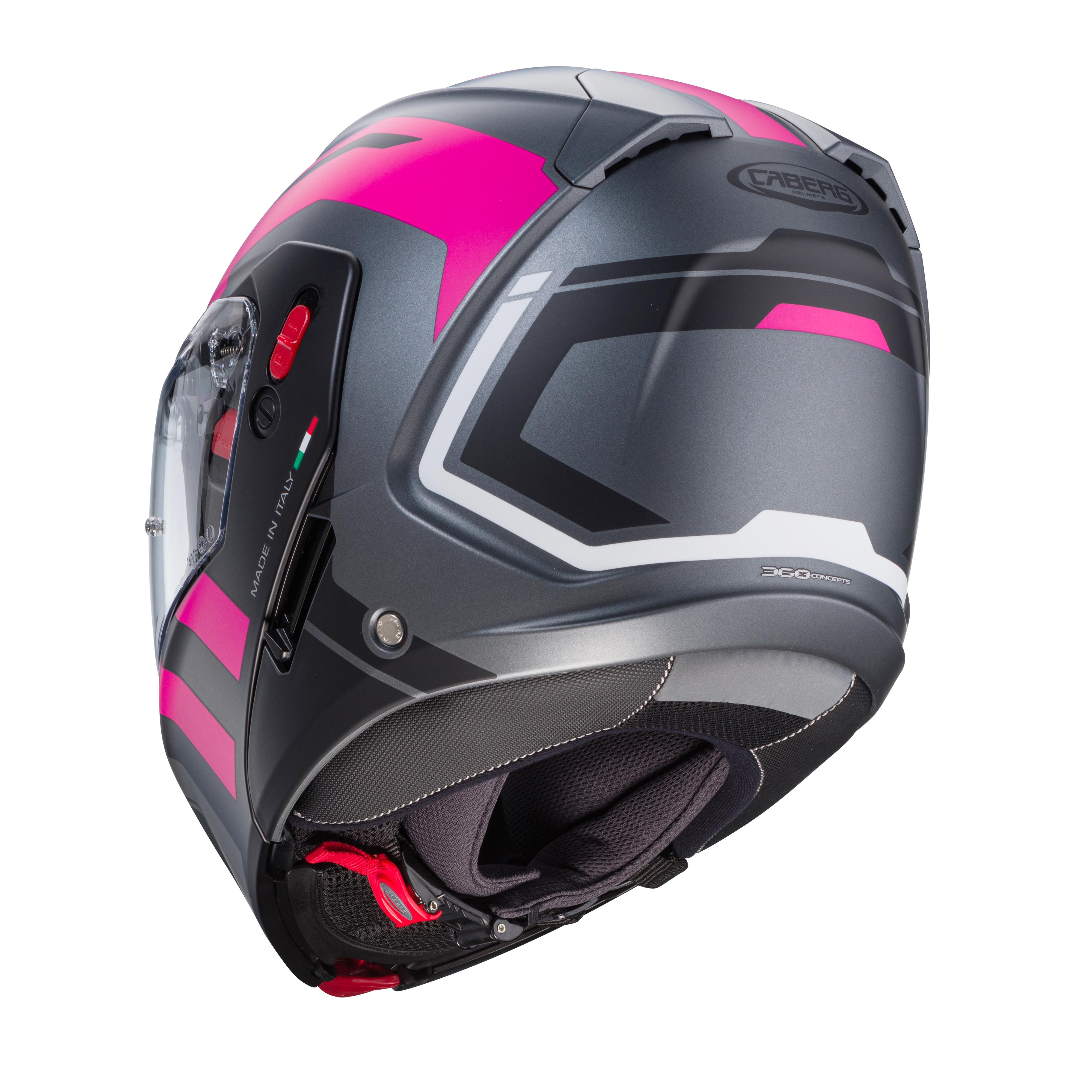CASCO CABERG HORUS X ROAD MATT GUN METAL/BLACK/FUCHSIA