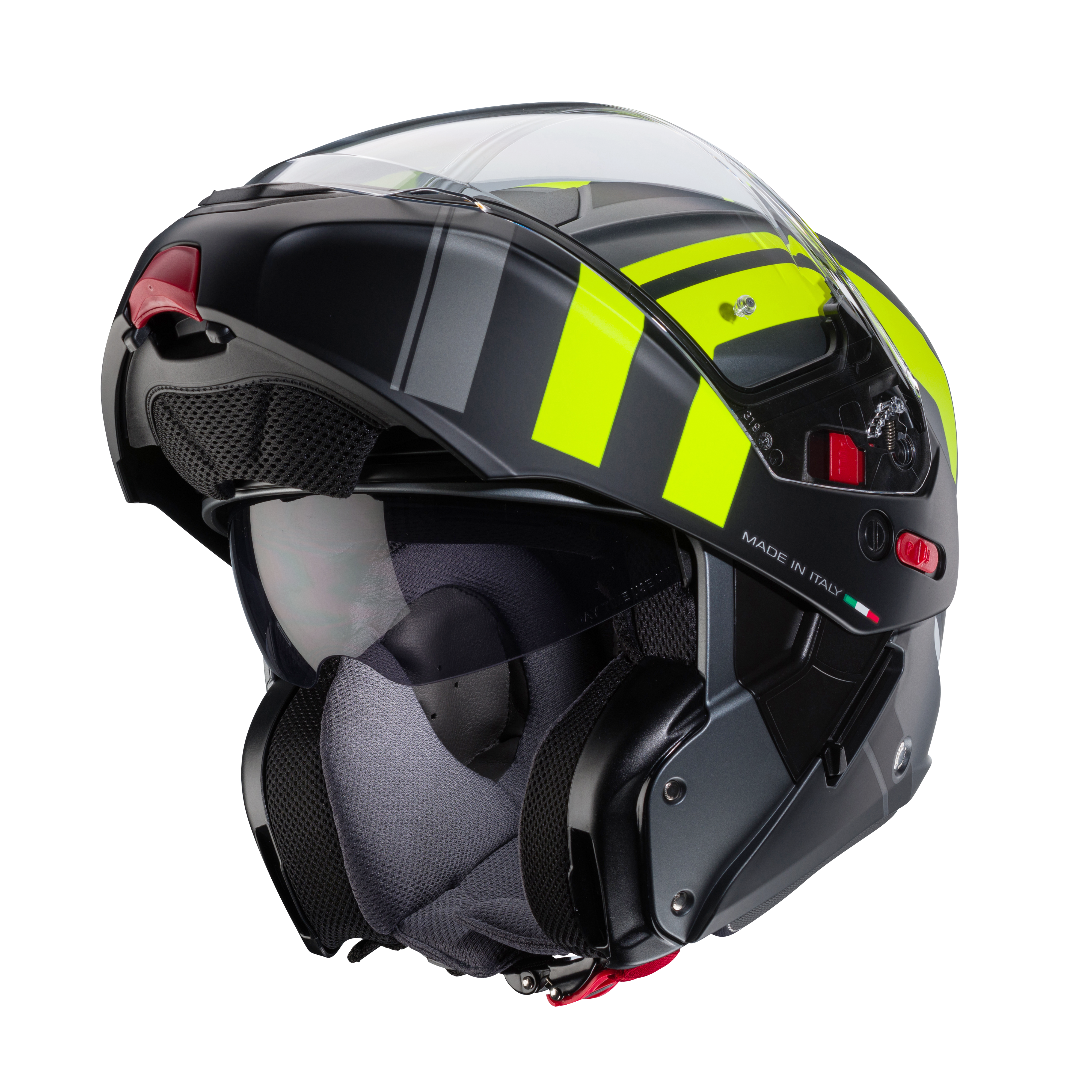 CASCO CABERG HORUS X ROAD MATT GUN METAL/BLACK/YELLOW FLUO