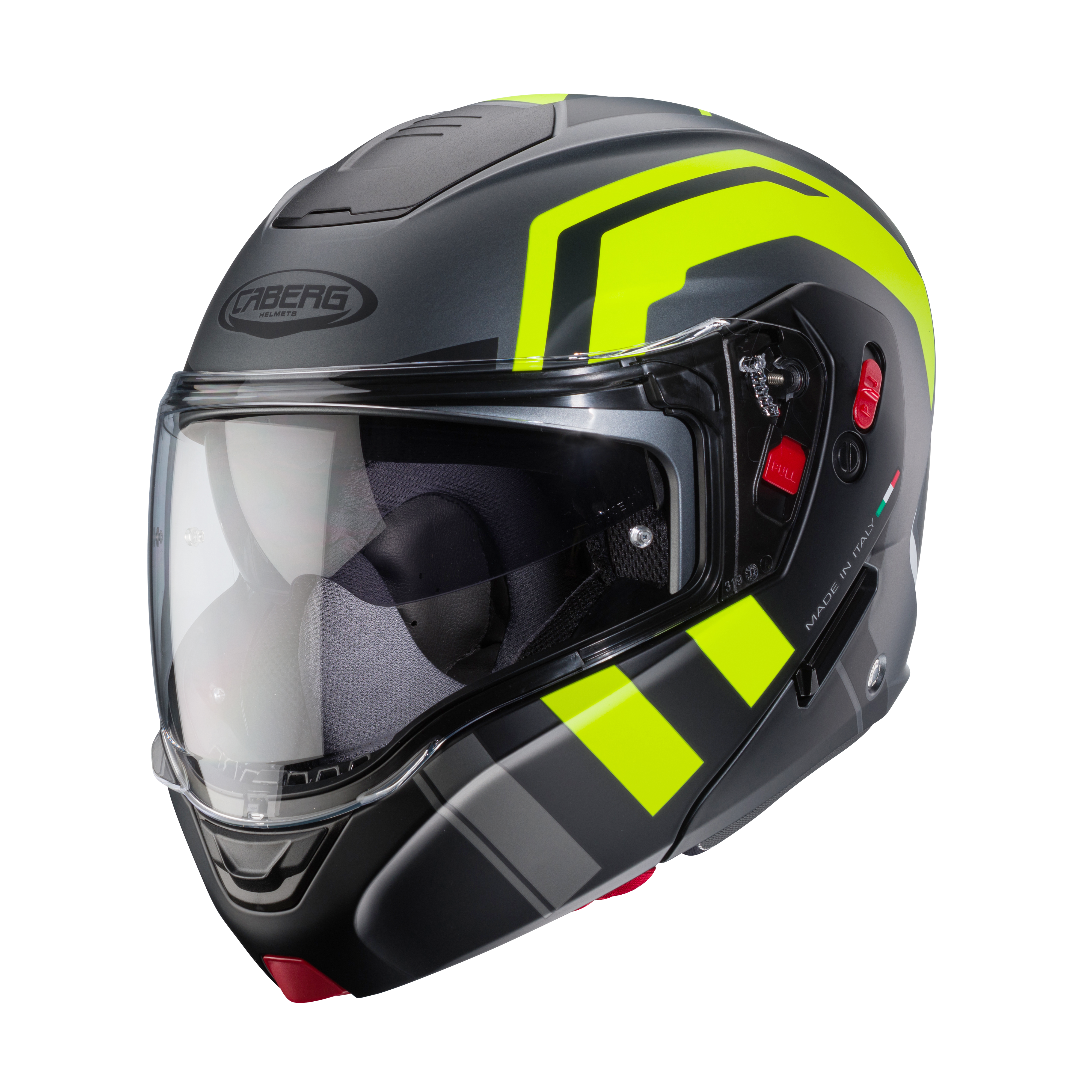CASCO CABERG HORUS X ROAD MATT GUN METAL/BLACK/YELLOW FLUO