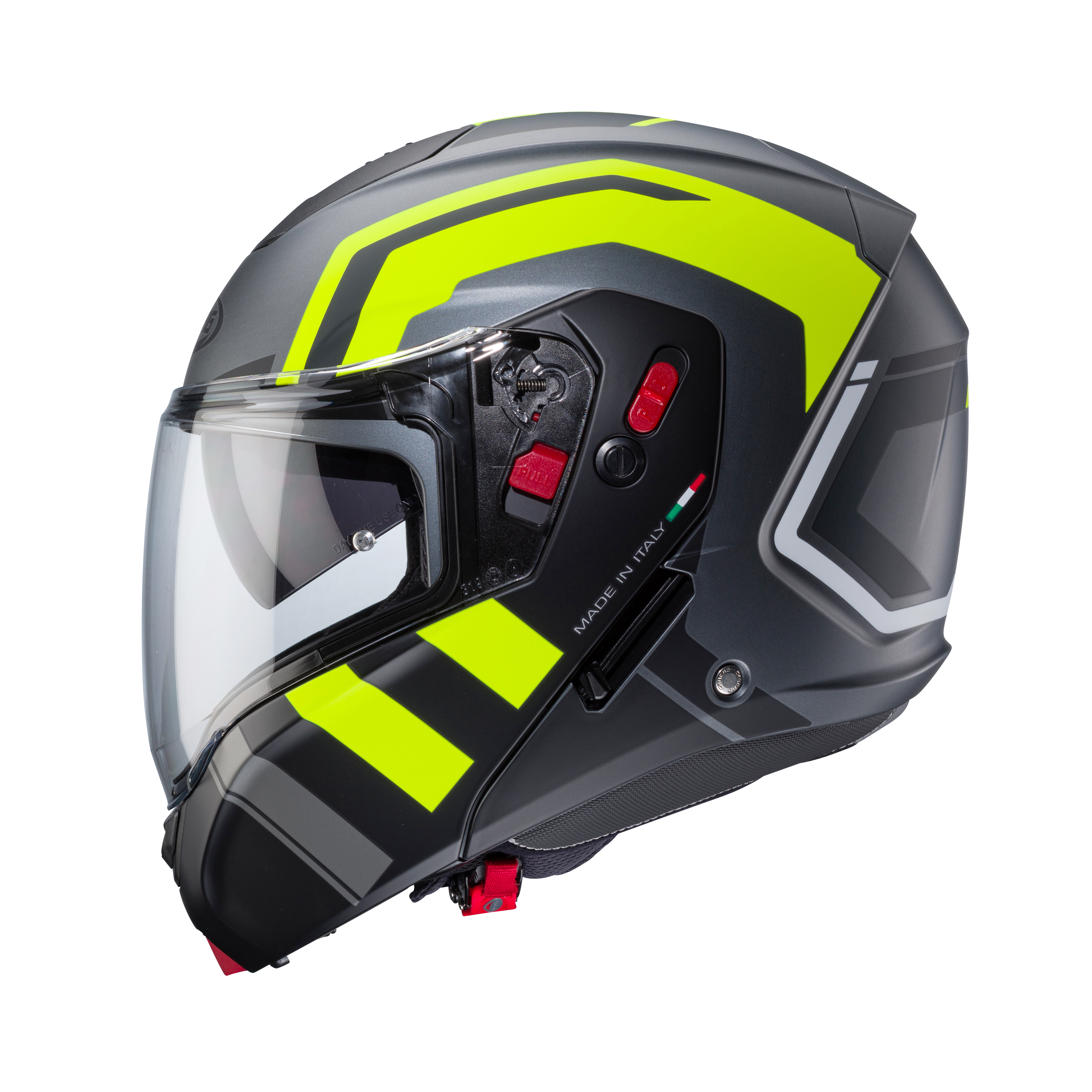 CASCO CABERG HORUS X ROAD MATT GUN METAL/BLACK/YELLOW FLUO