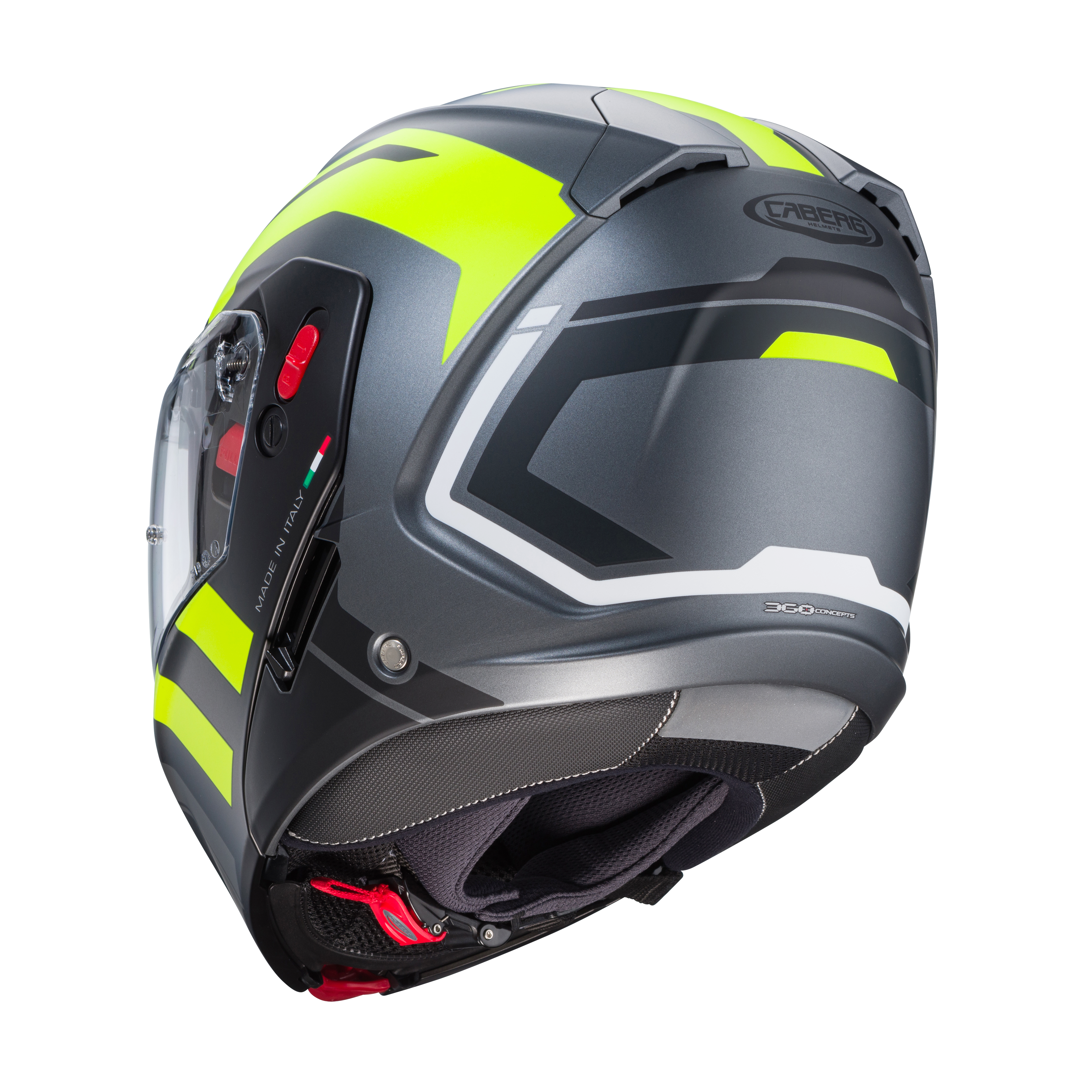 CASCO CABERG HORUS X ROAD MATT GUN METAL/BLACK/YELLOW FLUO