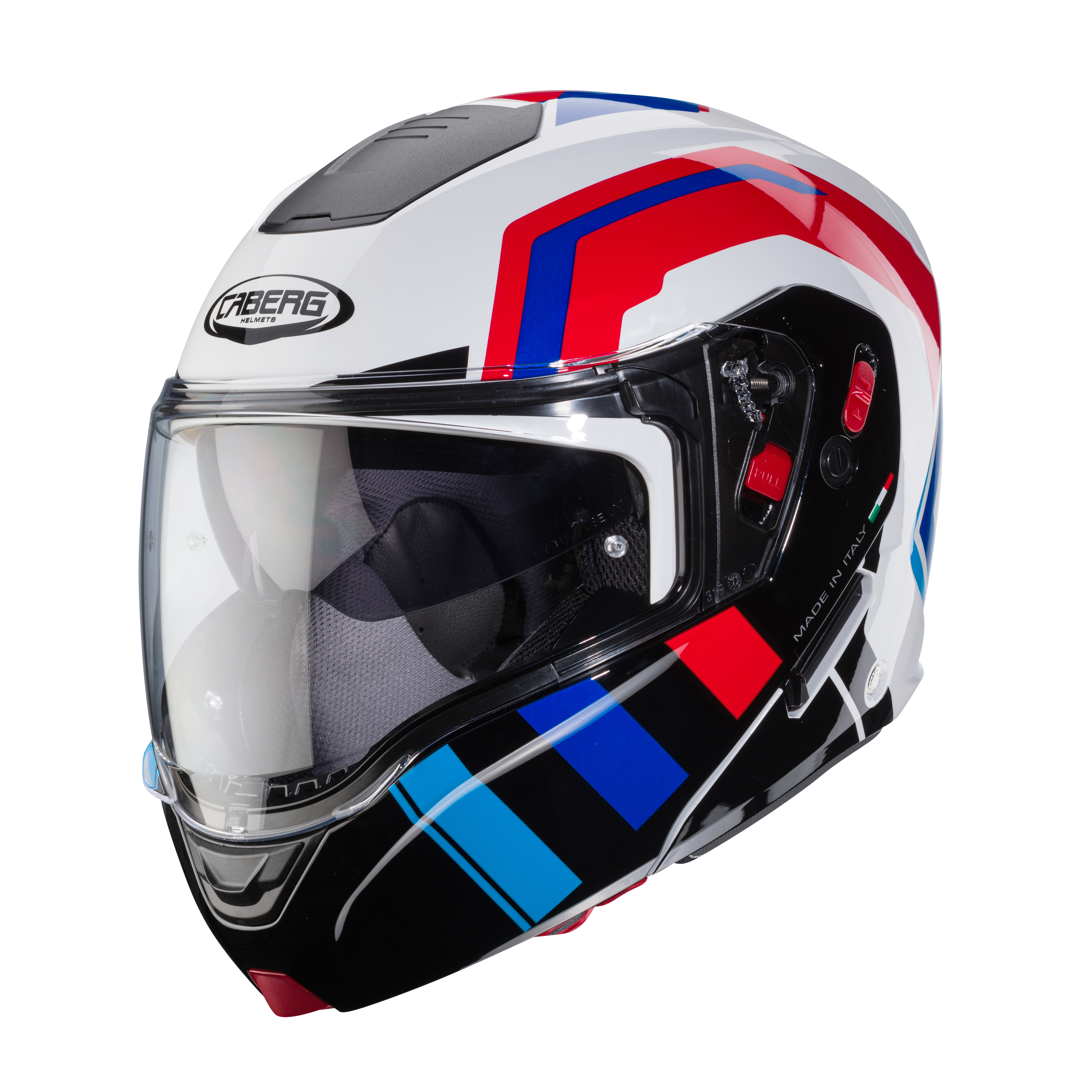 CASCO CABERG HORUS X ROAD WHITE/BLACK/RED/BLUE