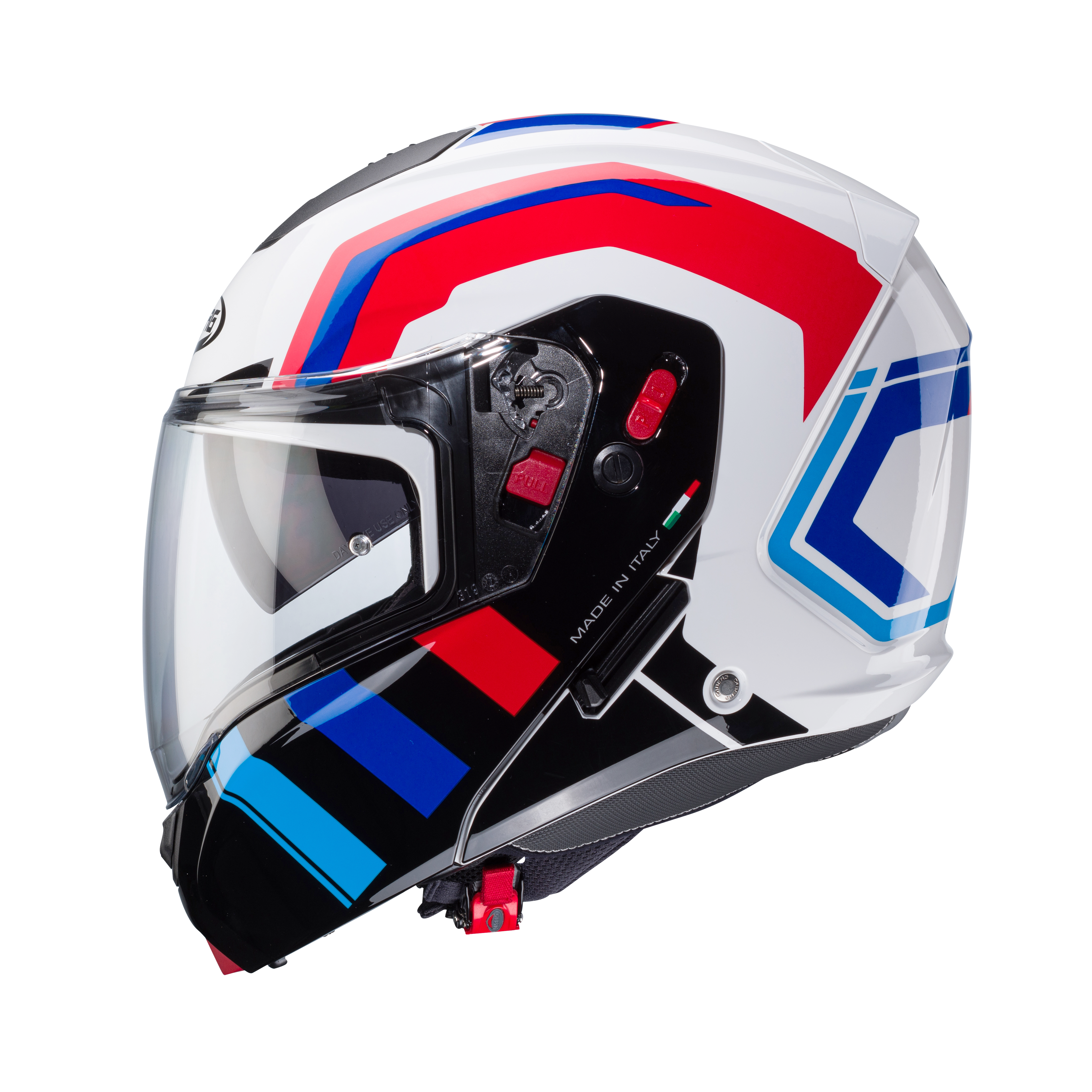 CASCO CABERG HORUS X ROAD WHITE/BLACK/RED/BLUE