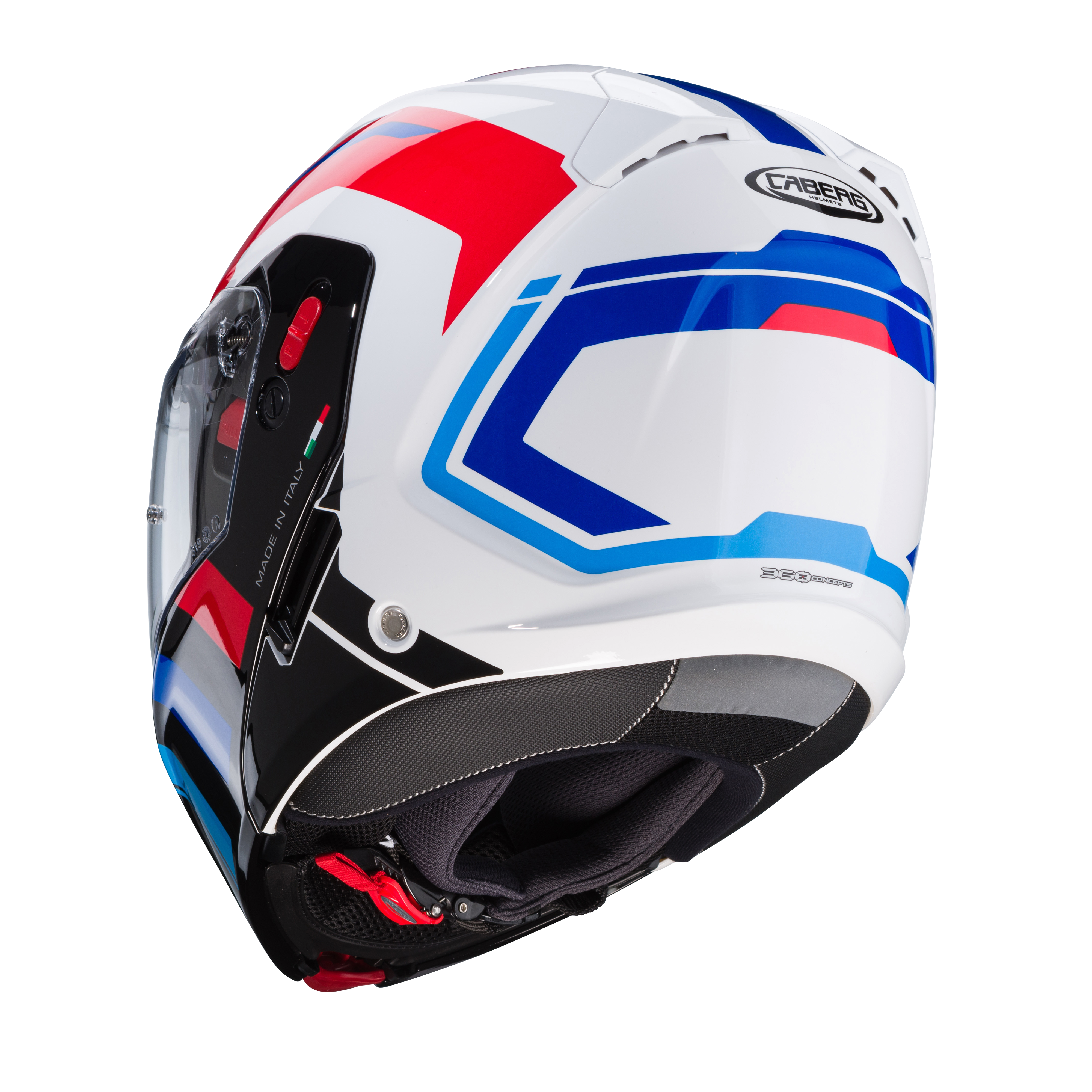 CASCO CABERG HORUS X ROAD WHITE/BLACK/RED/BLUE