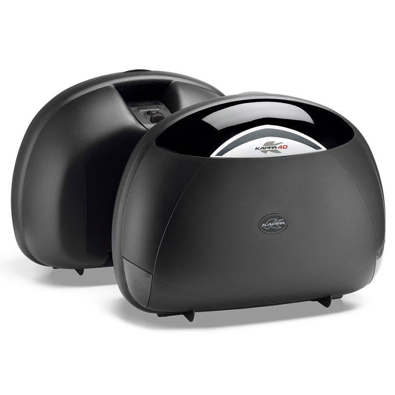 MALETAS KAPPA LATERALES MK 40 LTS  K40 NEGRO BASE/N MONOKEY