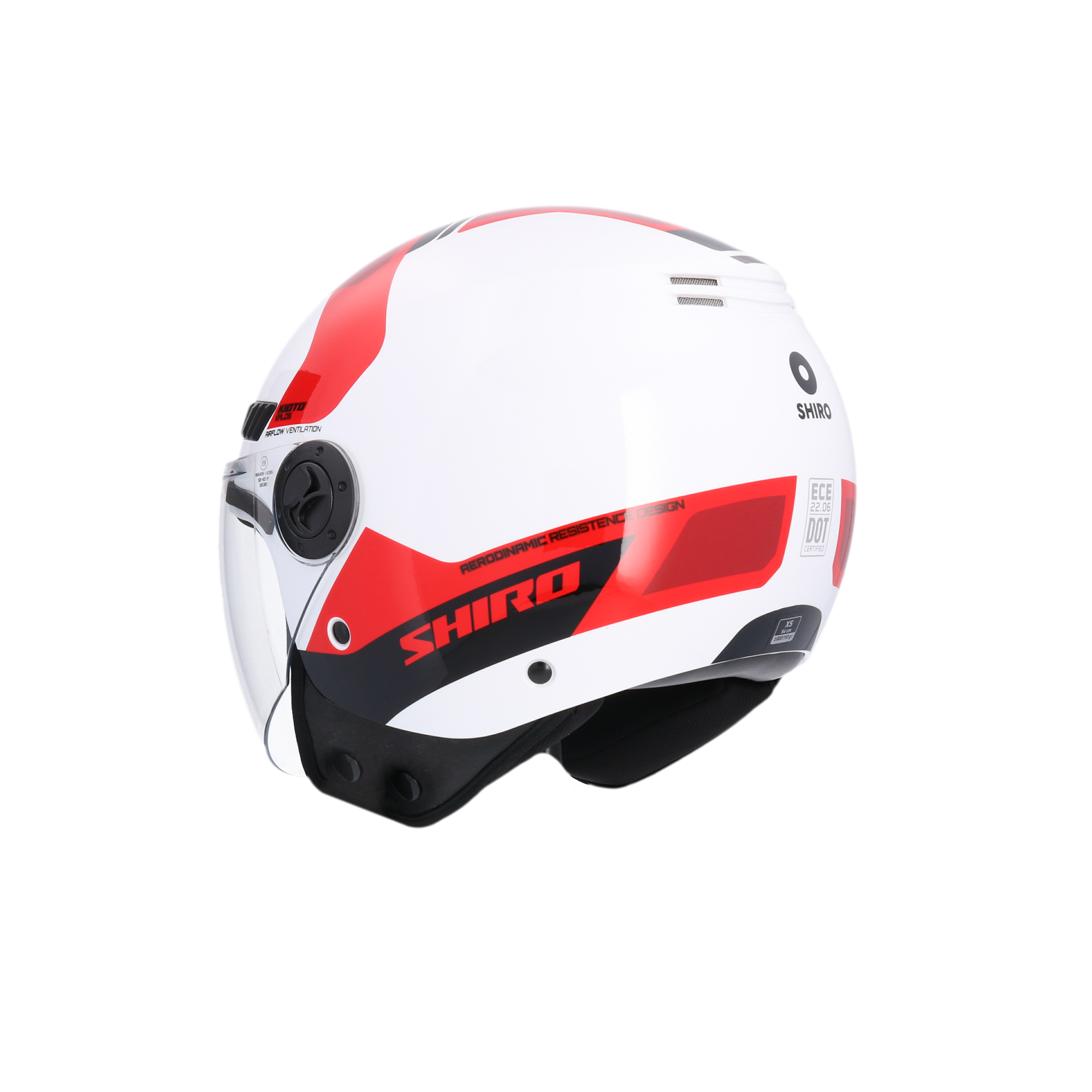 CASCO SHIRO KIOTO KALOS WHITE/RED