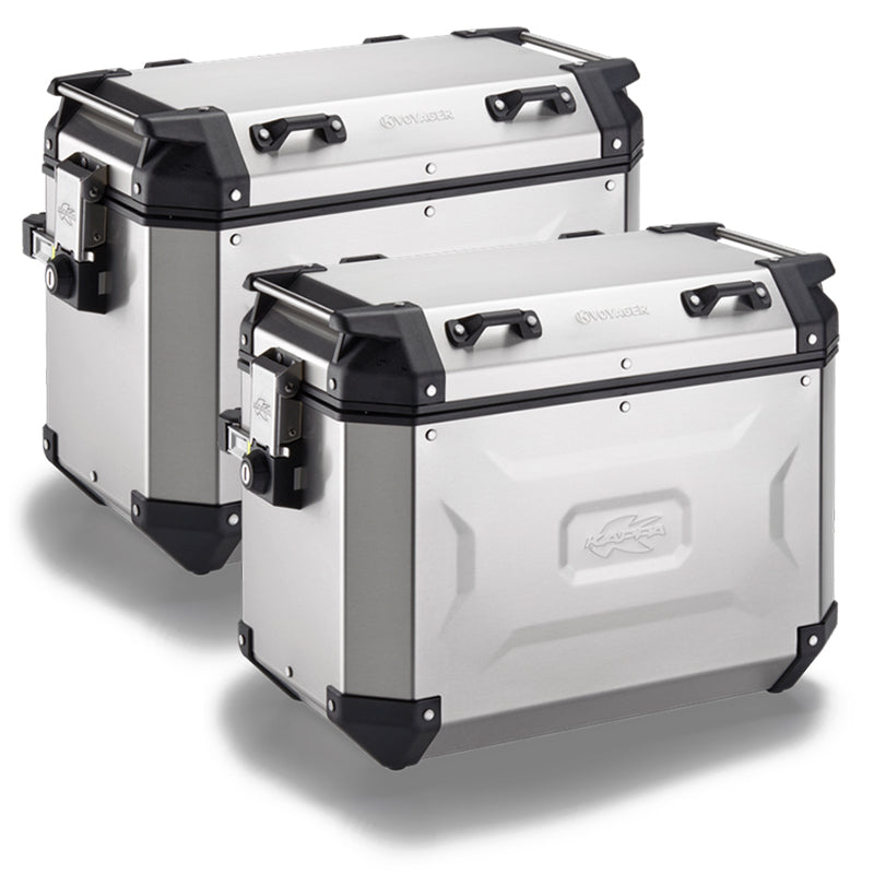 MALETAS KAPPA MKCAM-SIDE L  48SX/37DX K'VOGAYER ALUMINIO NATURAL MONOKEY CAM SIDE SYSTEM