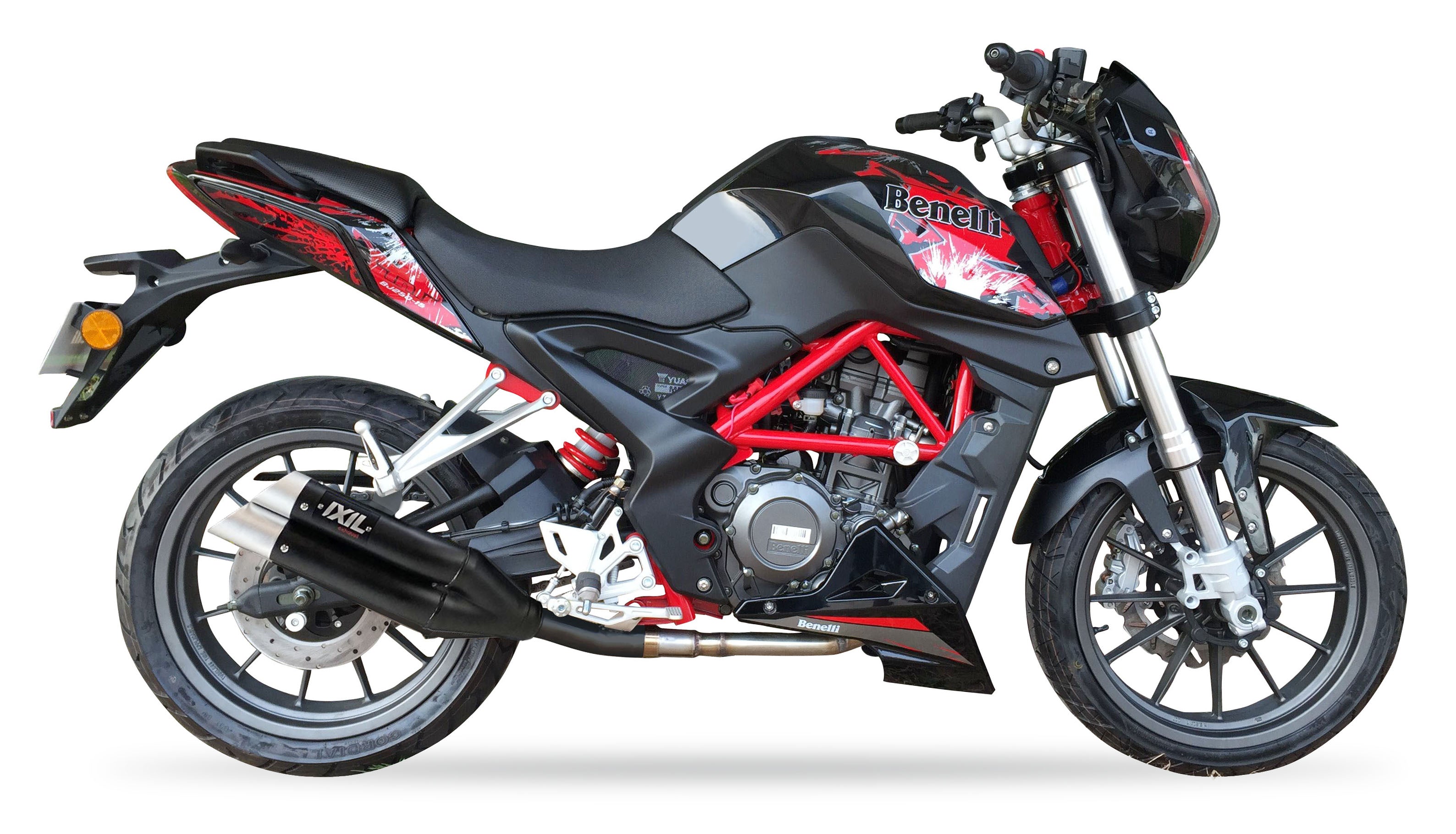 ESCAPE IXIL SLIP ON - DUAL HYPERLOW BLACK XL - BENELLI TNT 250 - BN 251