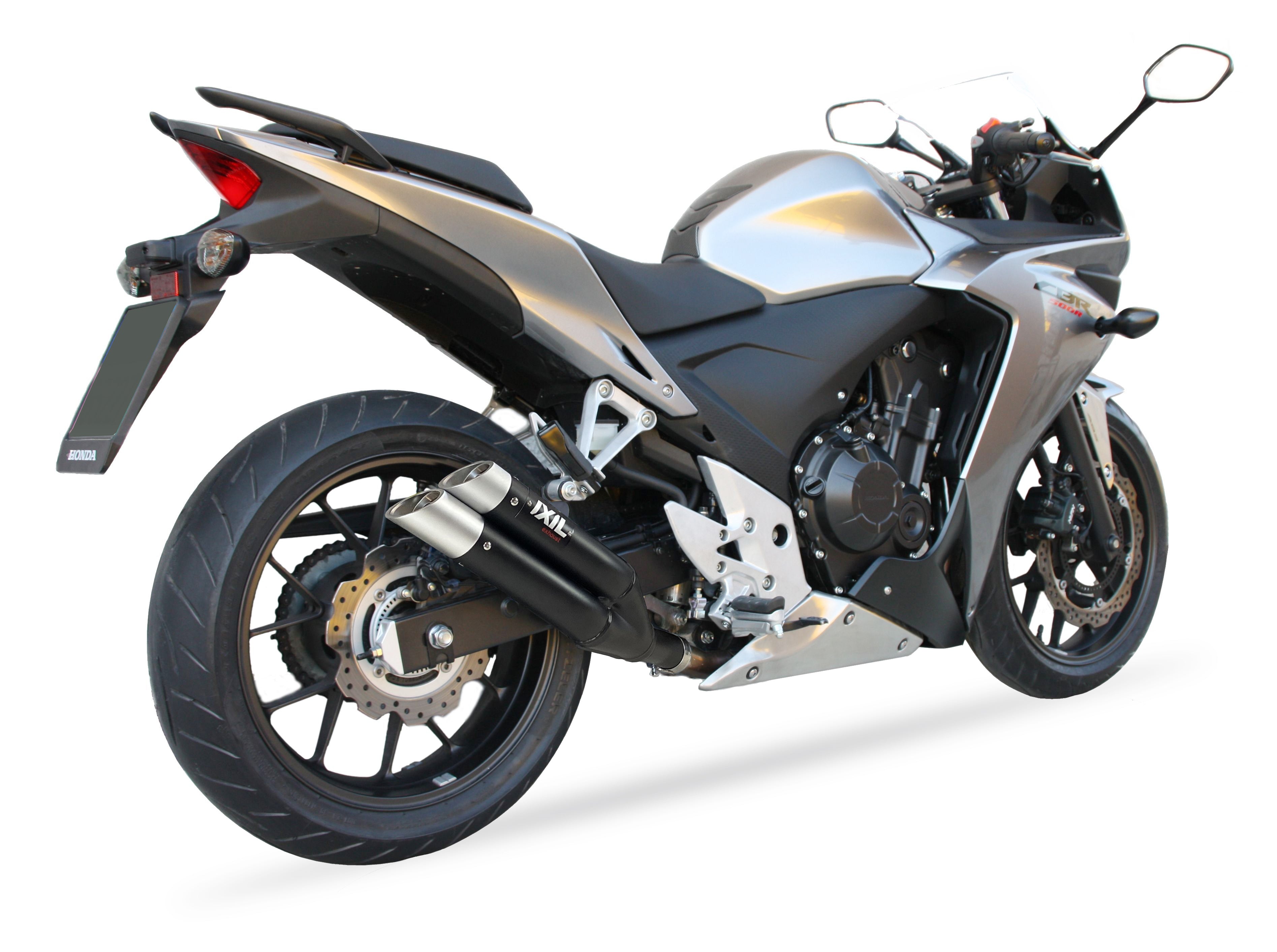 ESCAPE IXIL SLIP ON - DUAL HYPERLOW BLACK XL - HONDA CBR 500 R 13-15 (PC44)