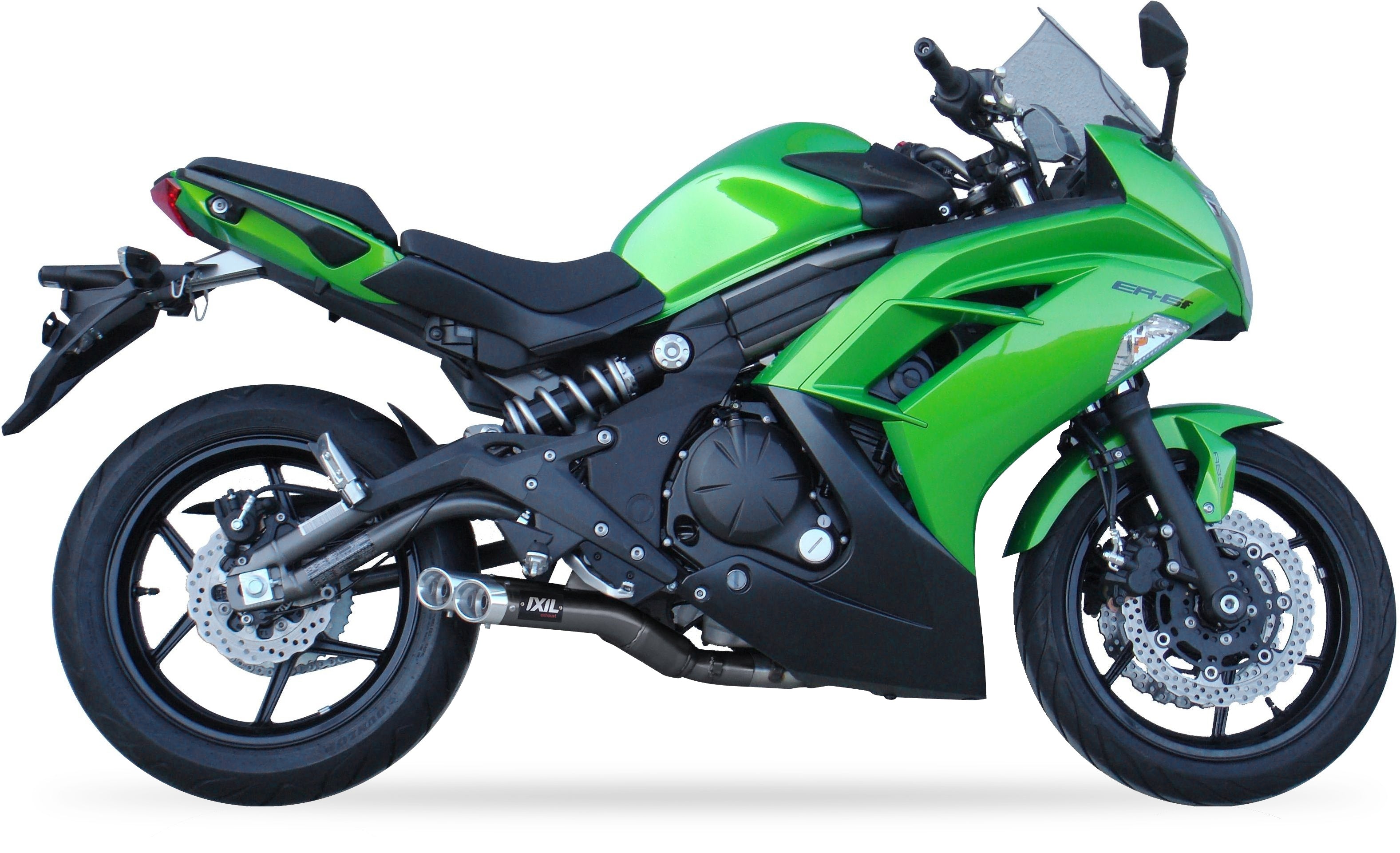ESCAPE IXIL FULL SYSTEM - DUAL HYPERLOW BLACK XL - KAWASAKI ER-6 12-16 (EX650E F - ER650E F)