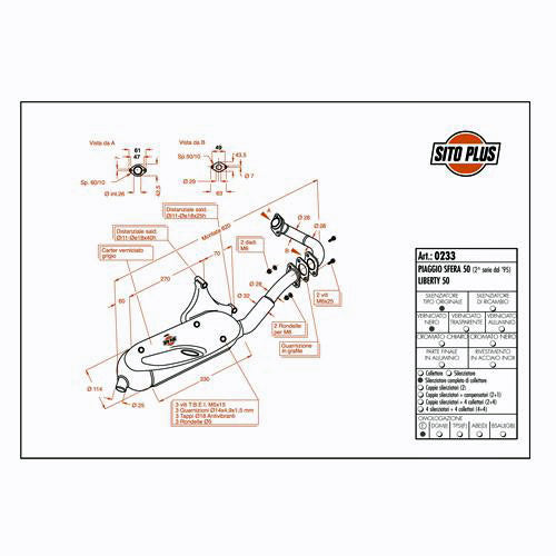 SILENCIOSO LEOVINCE SITOPLUS PIAGGIO LIBERTY 50