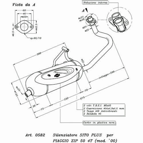SILENCIOSO LEOVINCE SITOPLUS PIAGGIO ZIP 50 4T