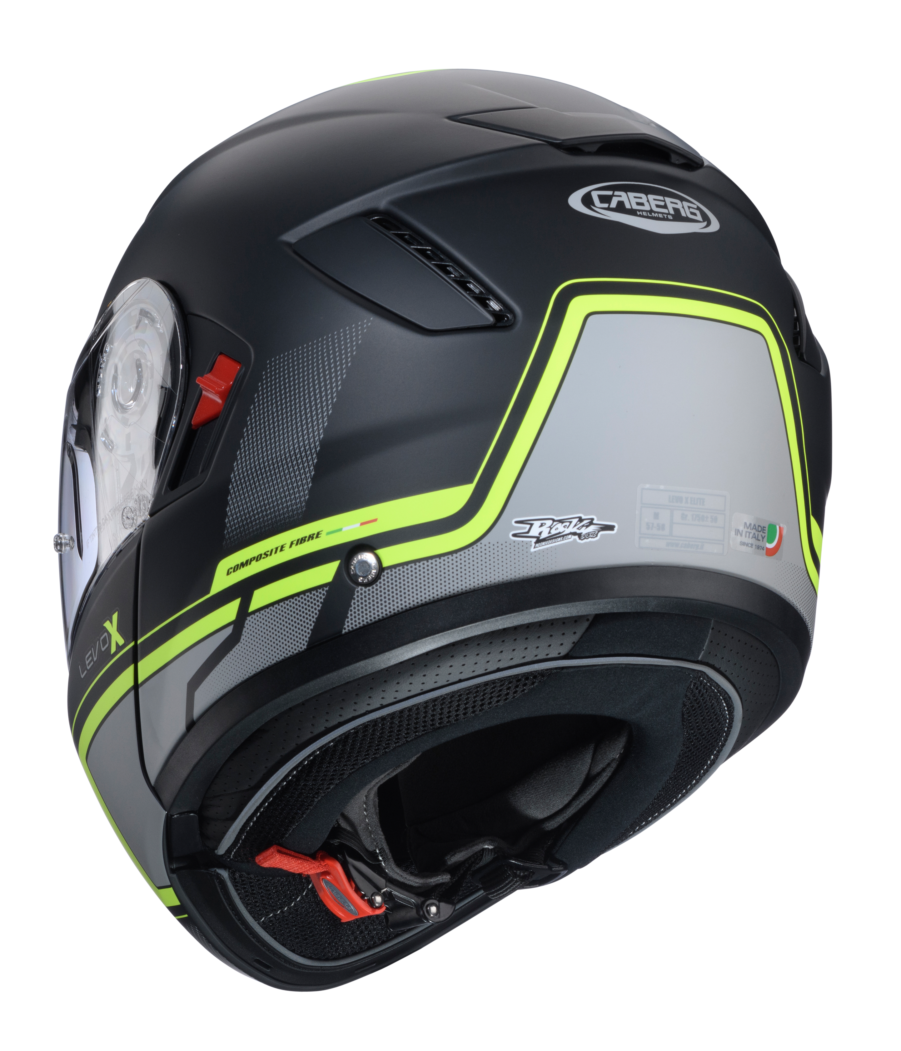 CASCO CABERG LEVO X ELITE BLACK/GREY/YELLOW FLUO