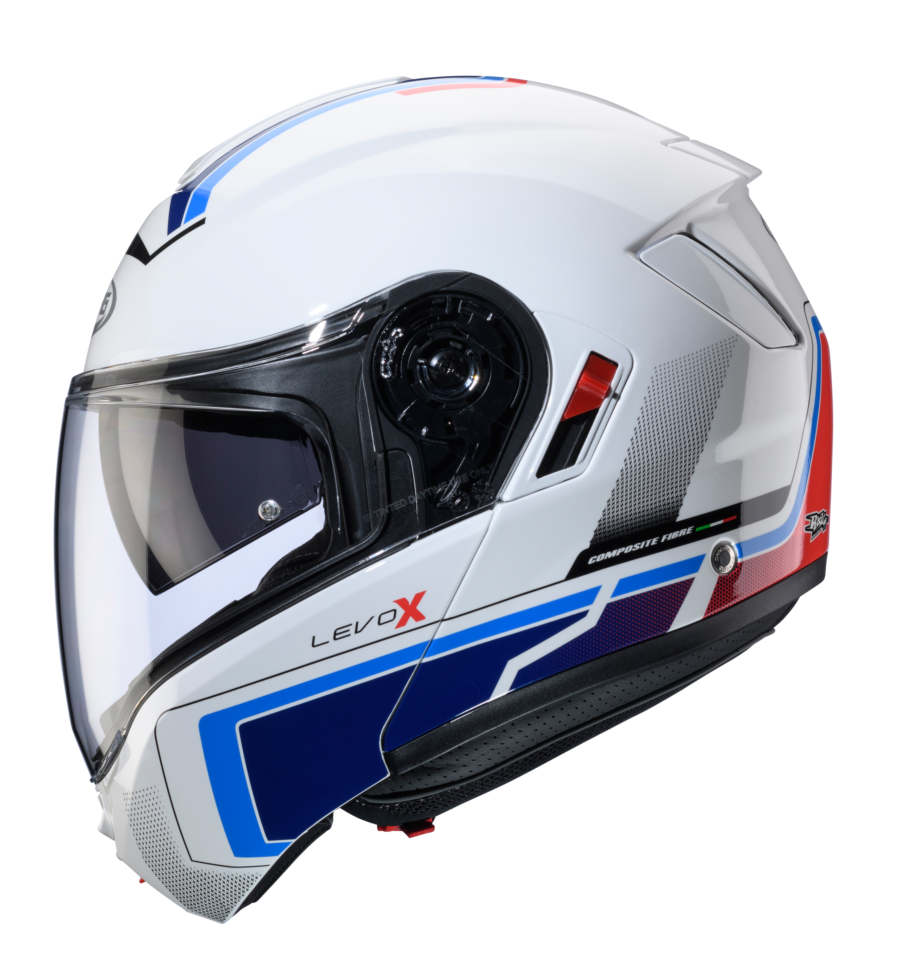 CASCO CABERG LEVO X ELITE WHITE/RED/BLUE/LIGHT BLUE
