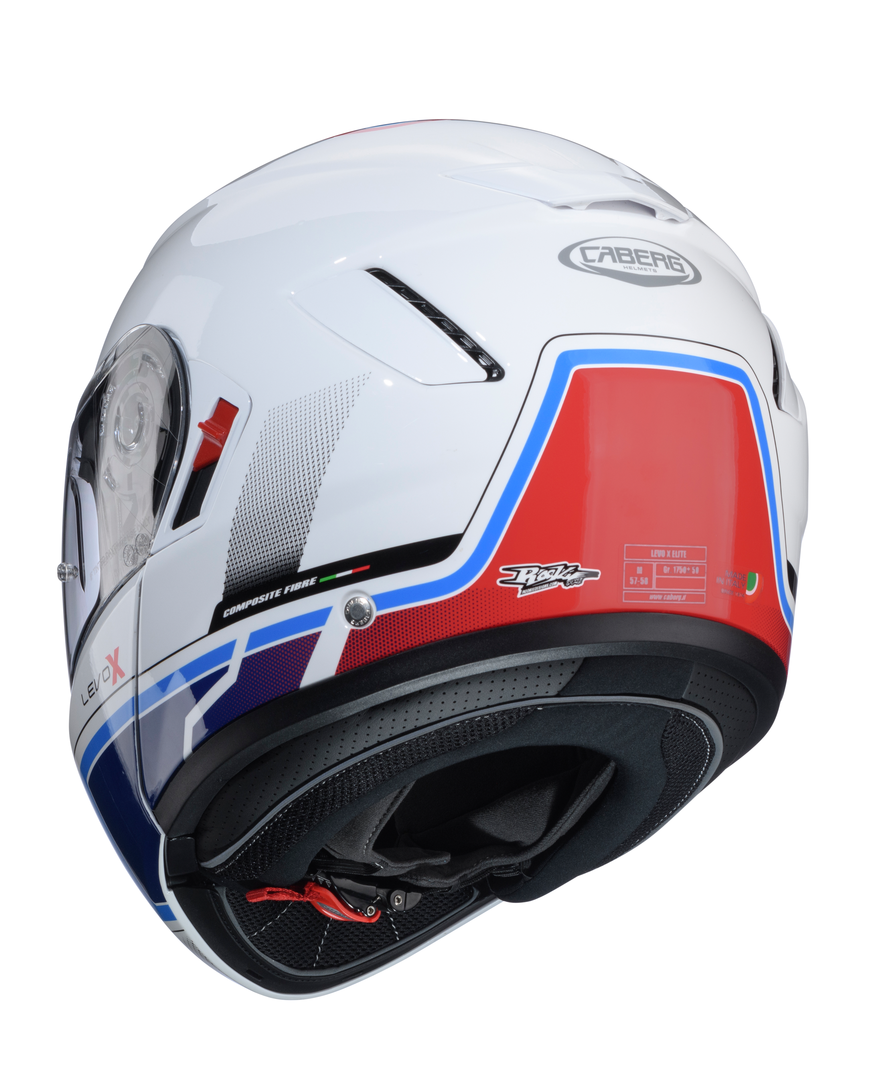 CASCO CABERG LEVO X ELITE WHITE/RED/BLUE/LIGHT BLUE