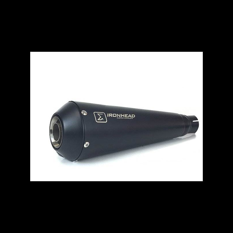 ESCAPE IXIL SLIP ON (RIGHT MUFFLER) - IRONHEAD CONICAL BLACK INOX - MOTO GUZZI V7 III