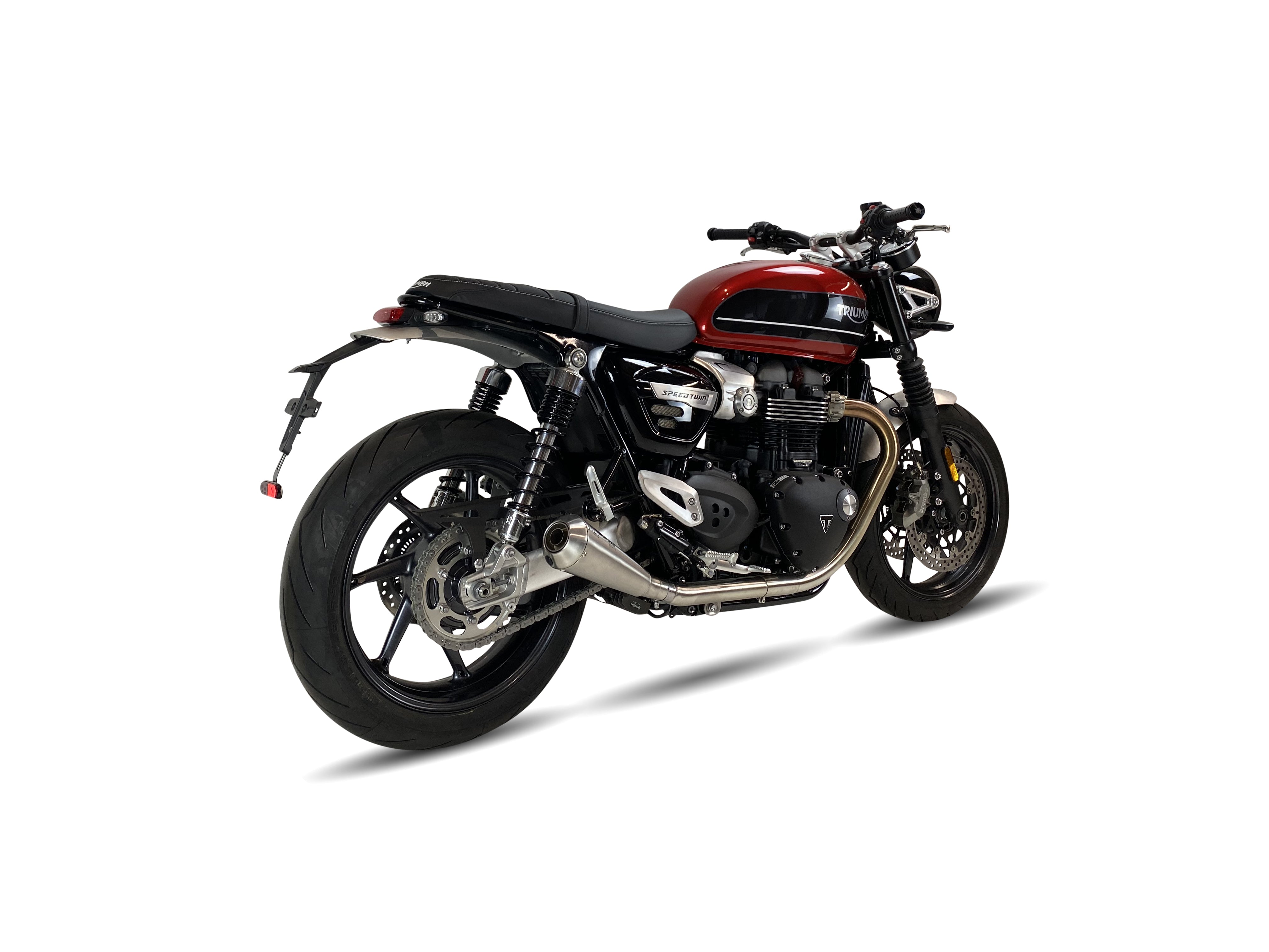ESCAPE IXIL SLIP ON (RIGHT MUFFLER) - IRONHEAD CONICAL MATT INOX - TRIUMPH SPEED TWIN 1200 19-20 (DD01)