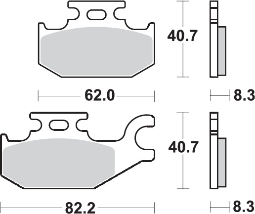 PASTILLA DE FRENO SBS P835-SI
