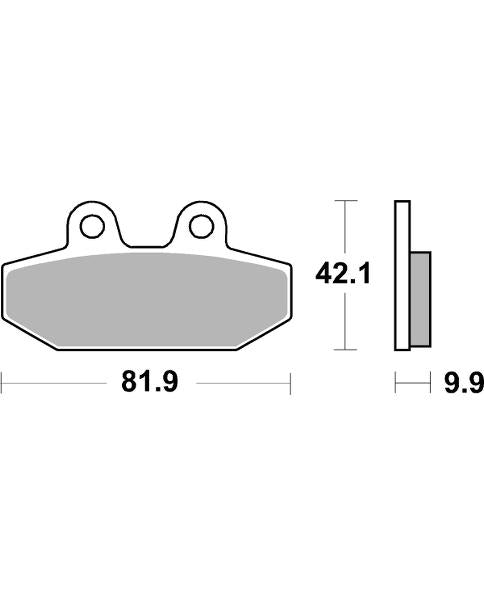 PASTILLA DE FRENO SBS P949-HCT