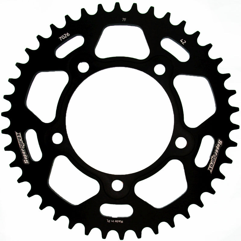 CORONA SUPERSPROX ALUMINIO APRILIA 525 X 42  - RAL7026X42BLK