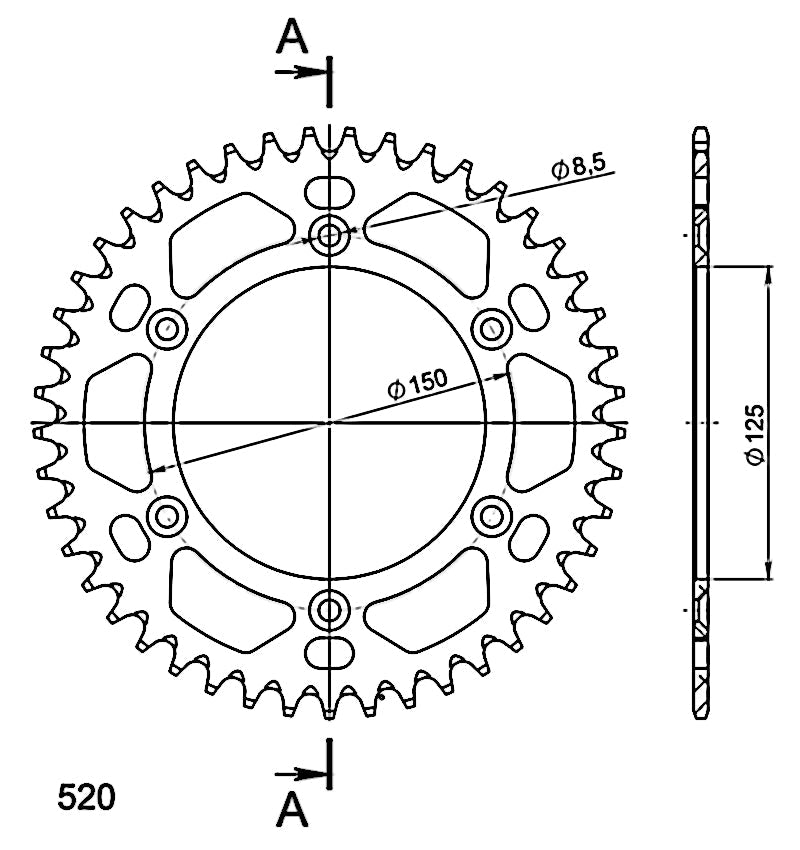 CORONA SUPERSPROX ALUMINIO NARANJA 45 D  - RAL990X45ORG