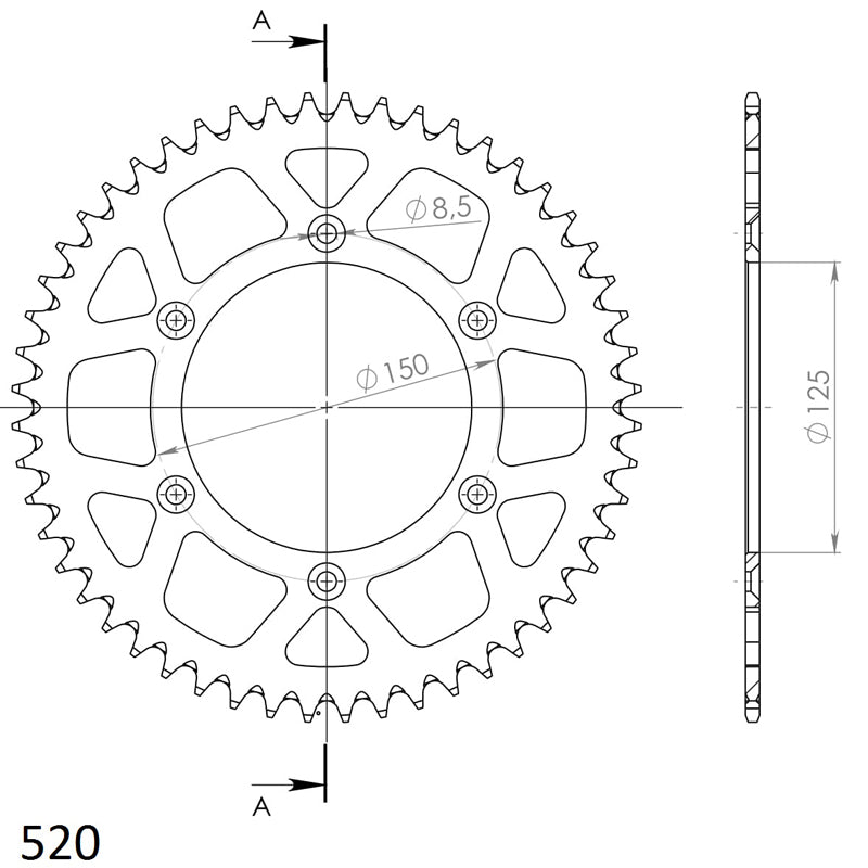 CORONA SUPERSPROX ALUMINIO HUSQVARNA 49 D  - RAL990X49BLK