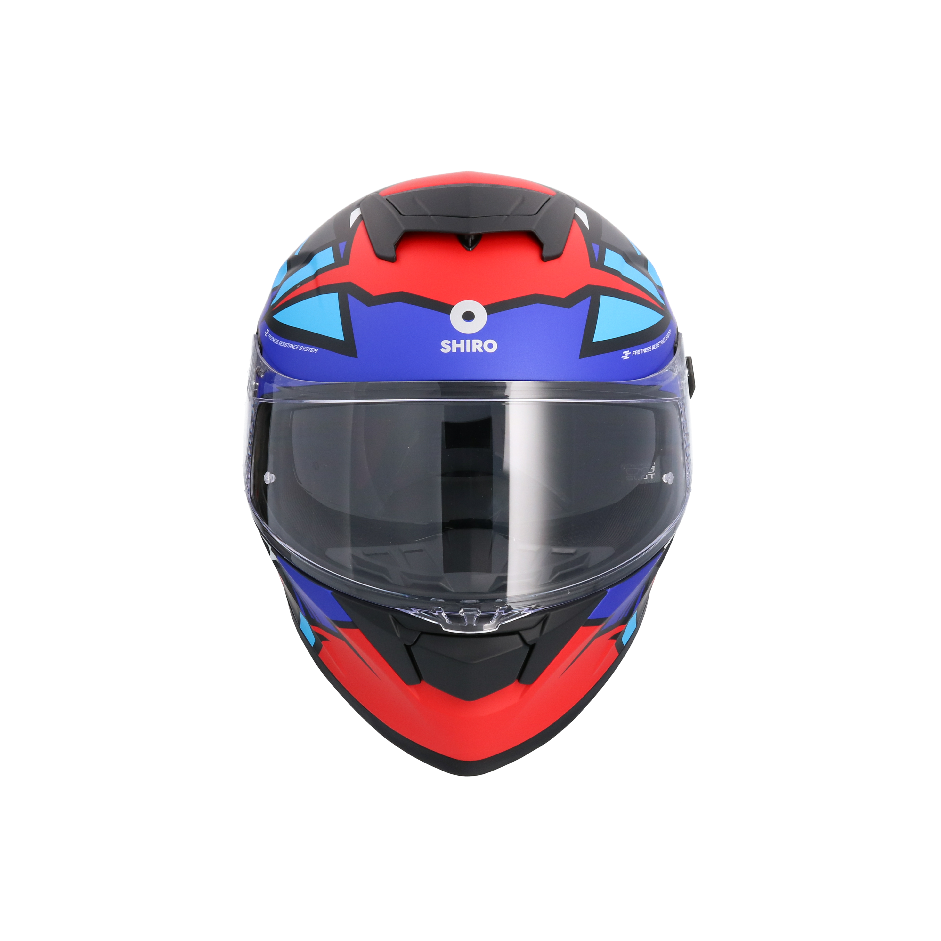 CASCO SHIRO RAPTOR CHASE RED/BLUE