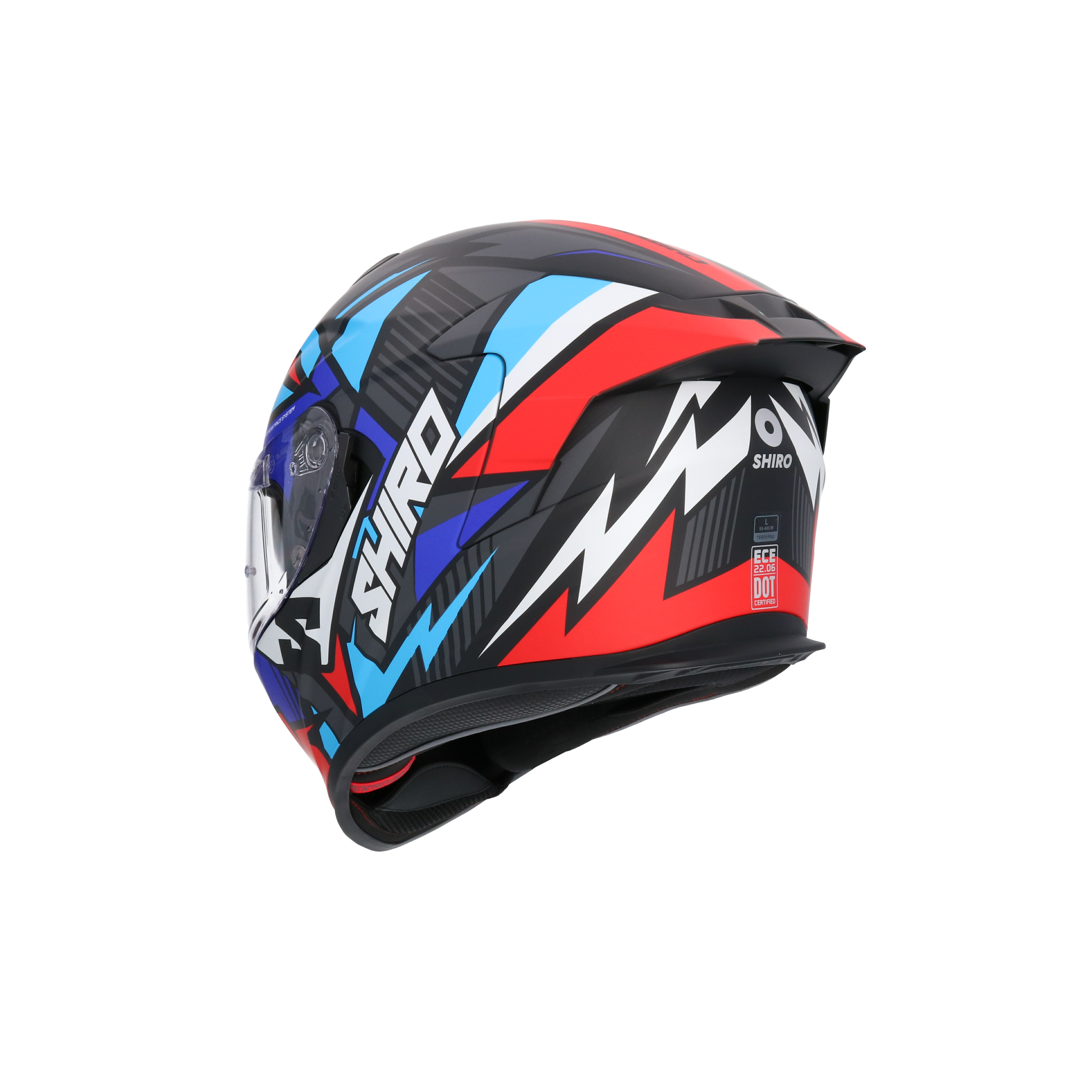 CASCO SHIRO RAPTOR CHASE RED/BLUE