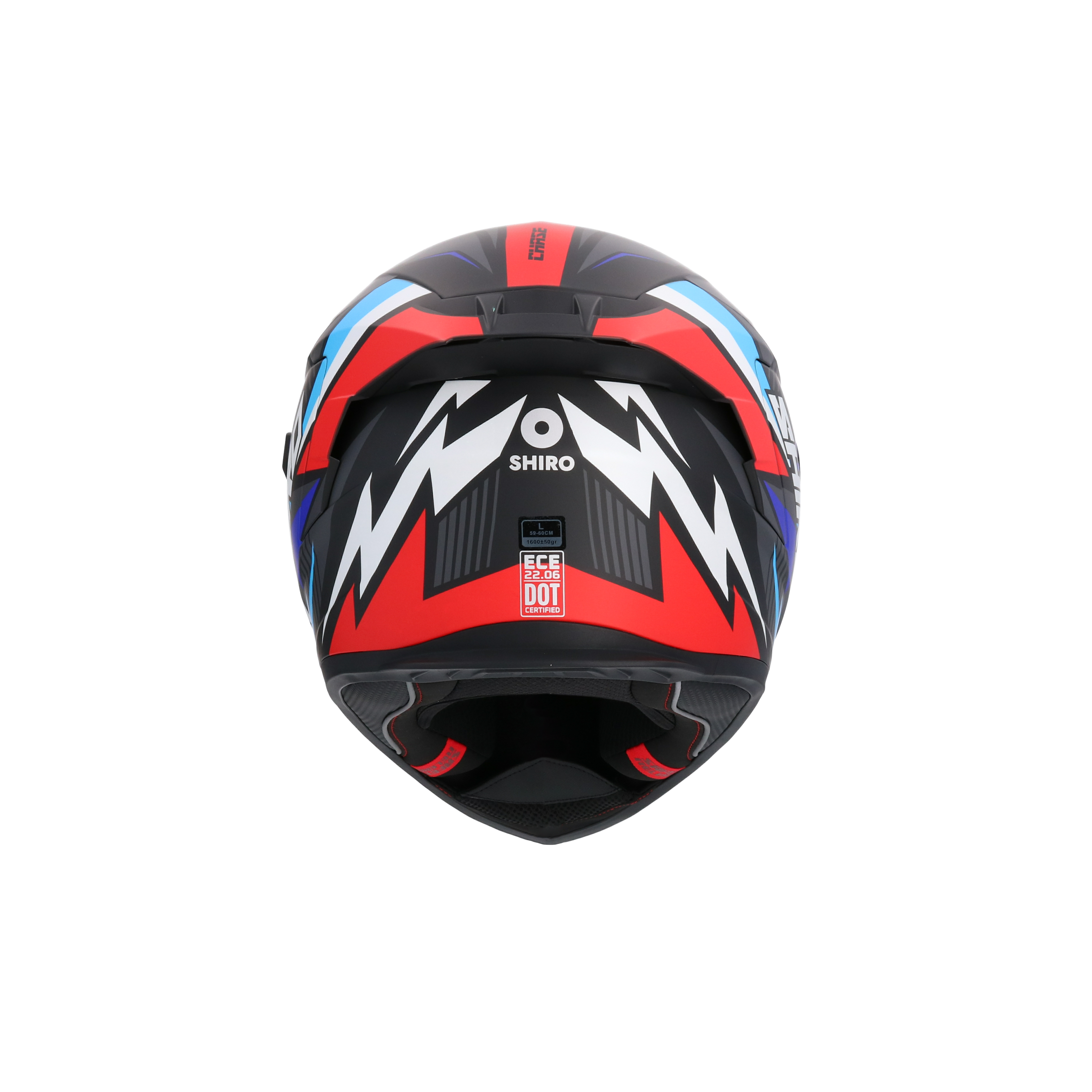 CASCO SHIRO RAPTOR CHASE RED/BLUE