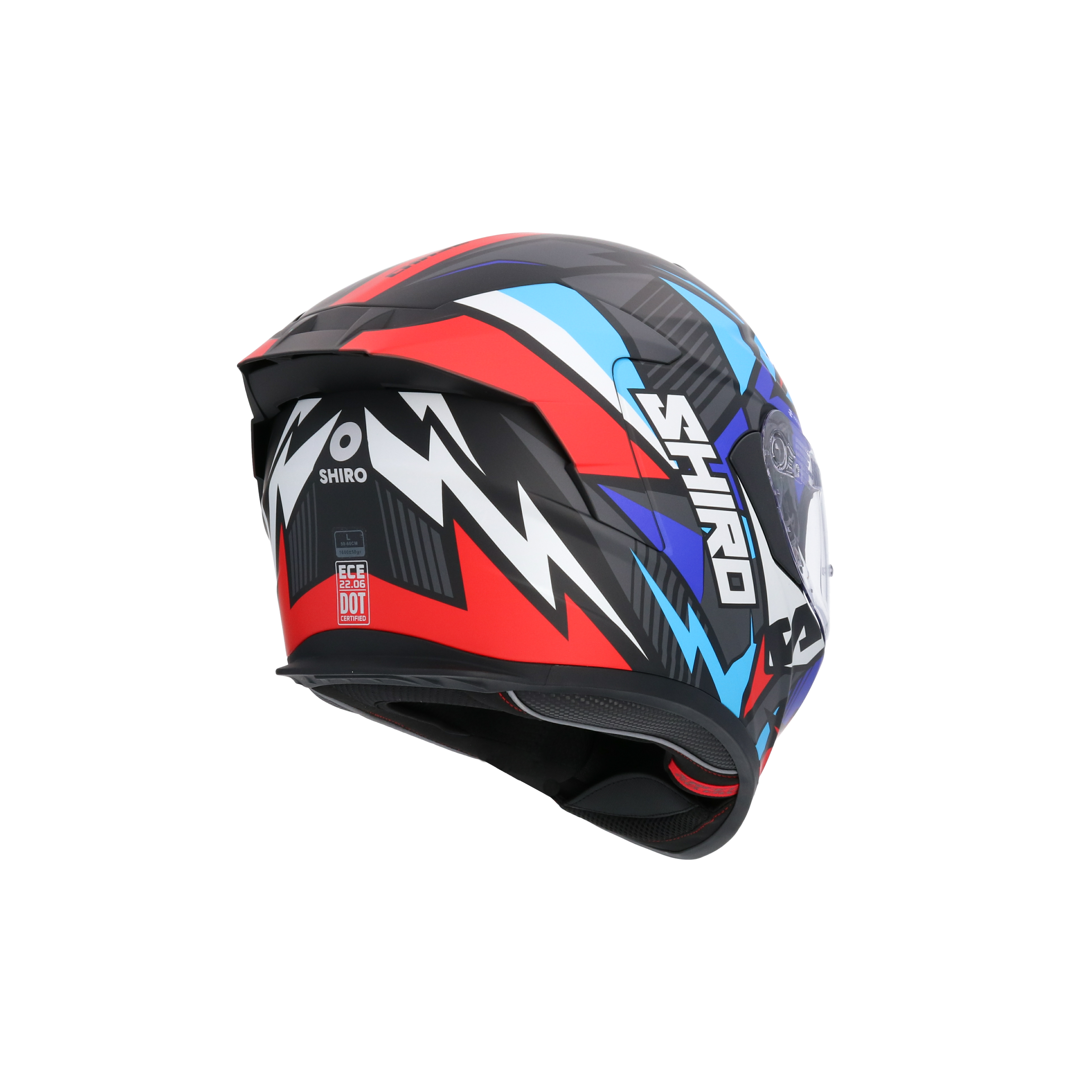 CASCO SHIRO RAPTOR CHASE RED/BLUE