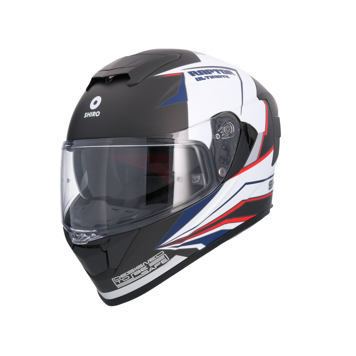 CASCO SHIRO RAPTOR ULTIMATE MATT BLACK/WHITE