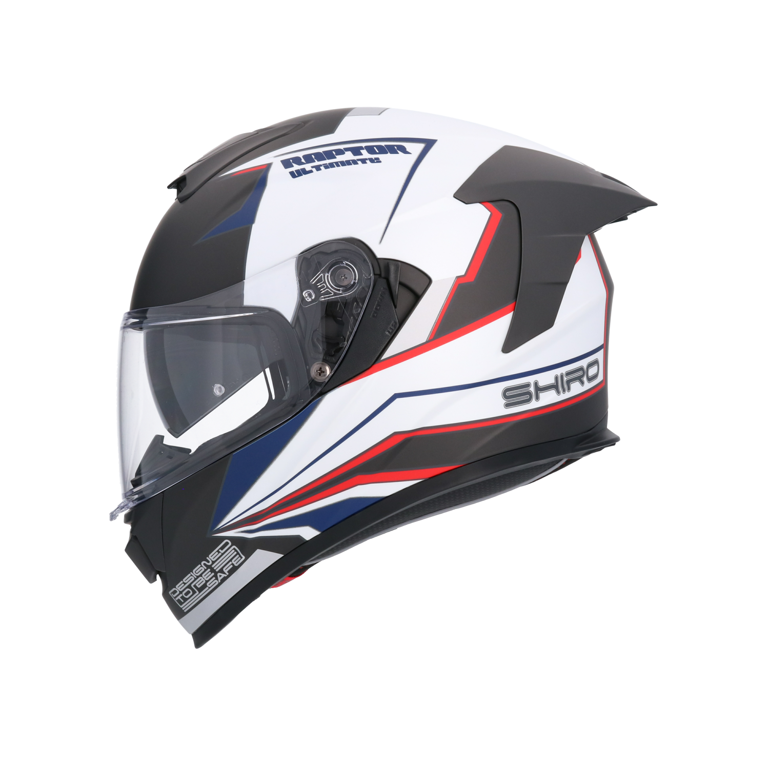 CASCO SHIRO RAPTOR ULTIMATE MATT BLACK/WHITE