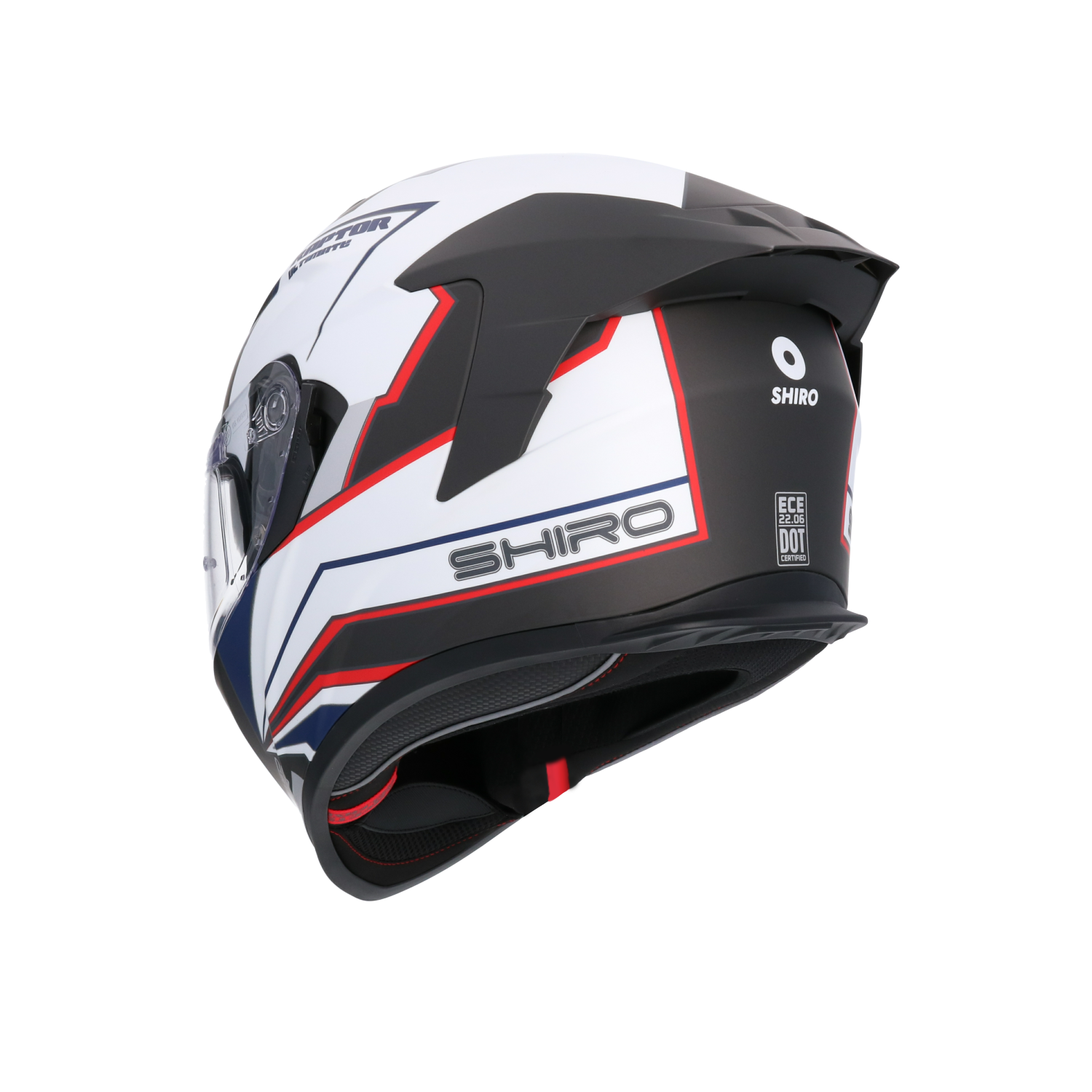 CASCO SHIRO RAPTOR ULTIMATE MATT BLACK/WHITE