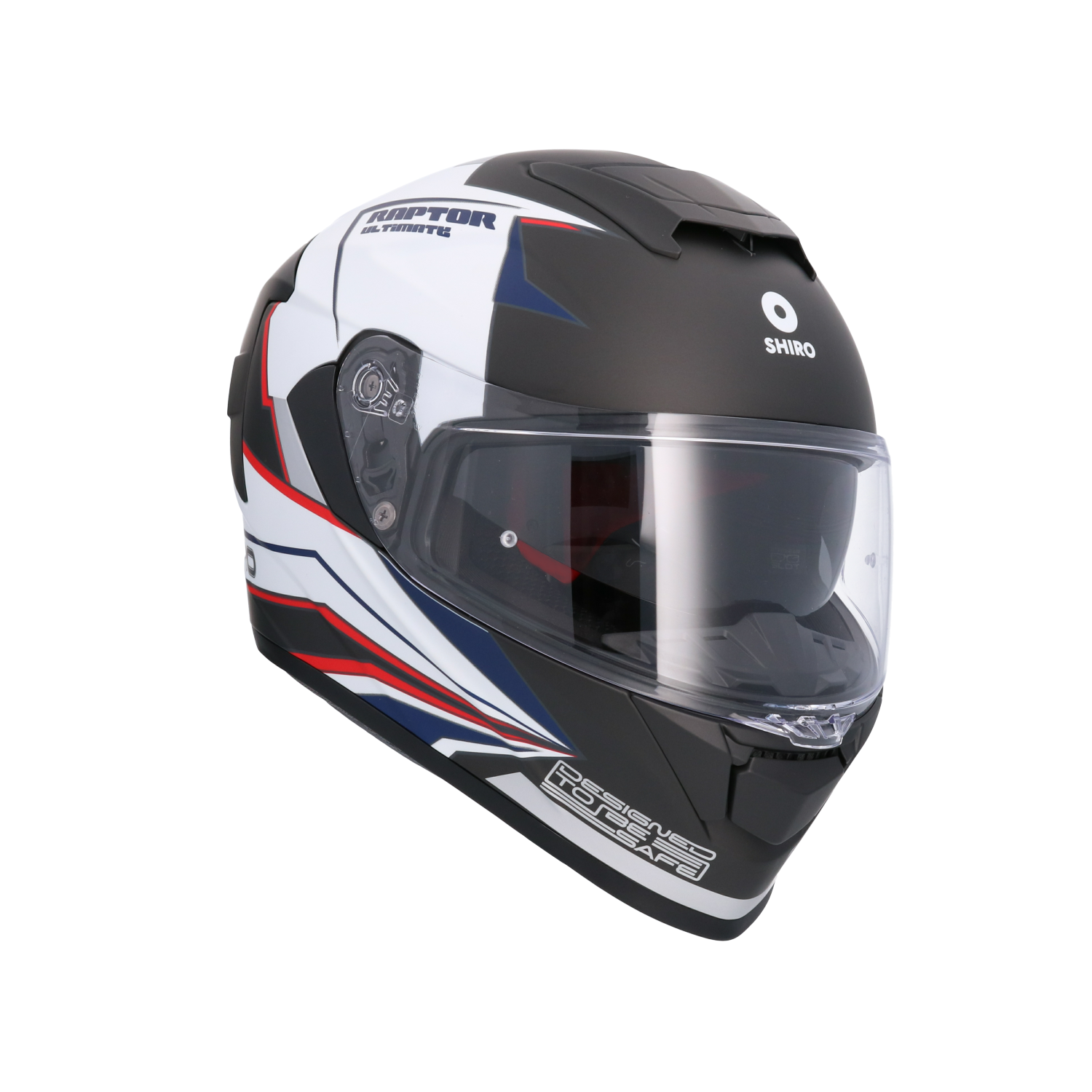 CASCO SHIRO RAPTOR ULTIMATE MATT BLACK/WHITE
