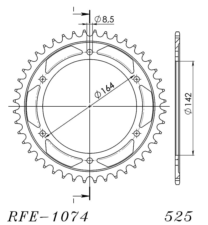 CORONA SUPERSPROX ACERO HYOSUNG 525 X 44  - RFE1074X44BLK