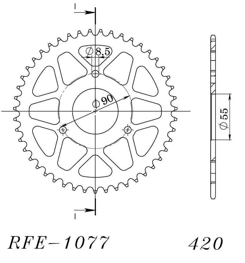 CORONA SUPERSPROX ACERO RIEJU 420 X 47  - RFE1077X47BLK