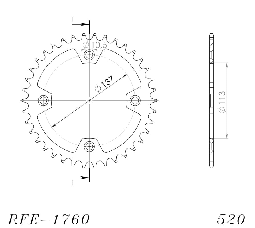 CORONA SUPERSPROX ACERO SUZUKI 520 X 40  - RFE1760X40BLK