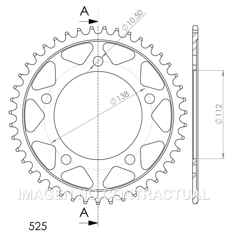 CORONA SUPERSPROX ACERO YAMAHA 525 X 45  - RFE1877X45BLK