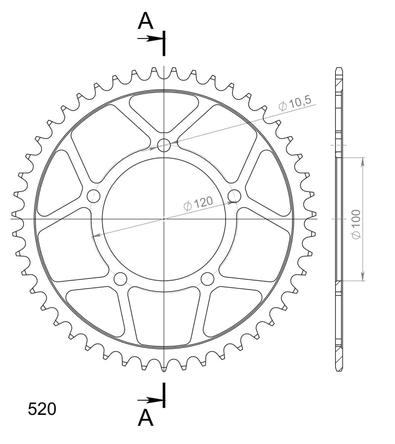 CORONA SUPERSPROX ACERO BMW 520 X 47  - RFE703X47BLK