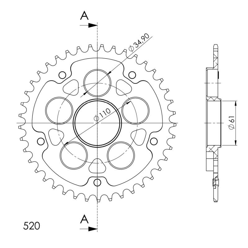 CORONA SUPERSPROX STEALTH NEGRA 41 D  - RST615X41BLK