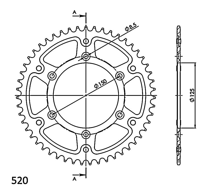 CORONA SUPERSPROX STEALTH NEGRA 520 X 50  - RST990X50BLK