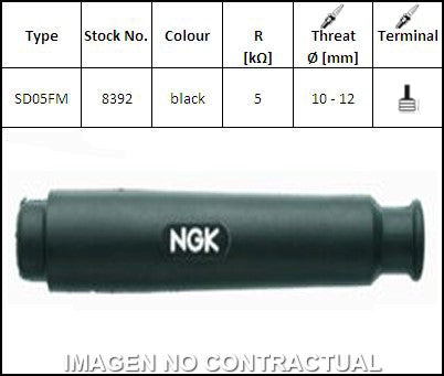 PIPA DE BUJÍA NGK SD05FM